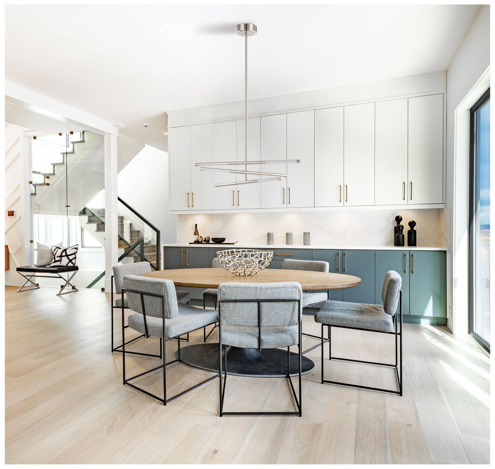 Thesis Overture 24" 6 Light Polished Nickel 5CCT LED Chandelier