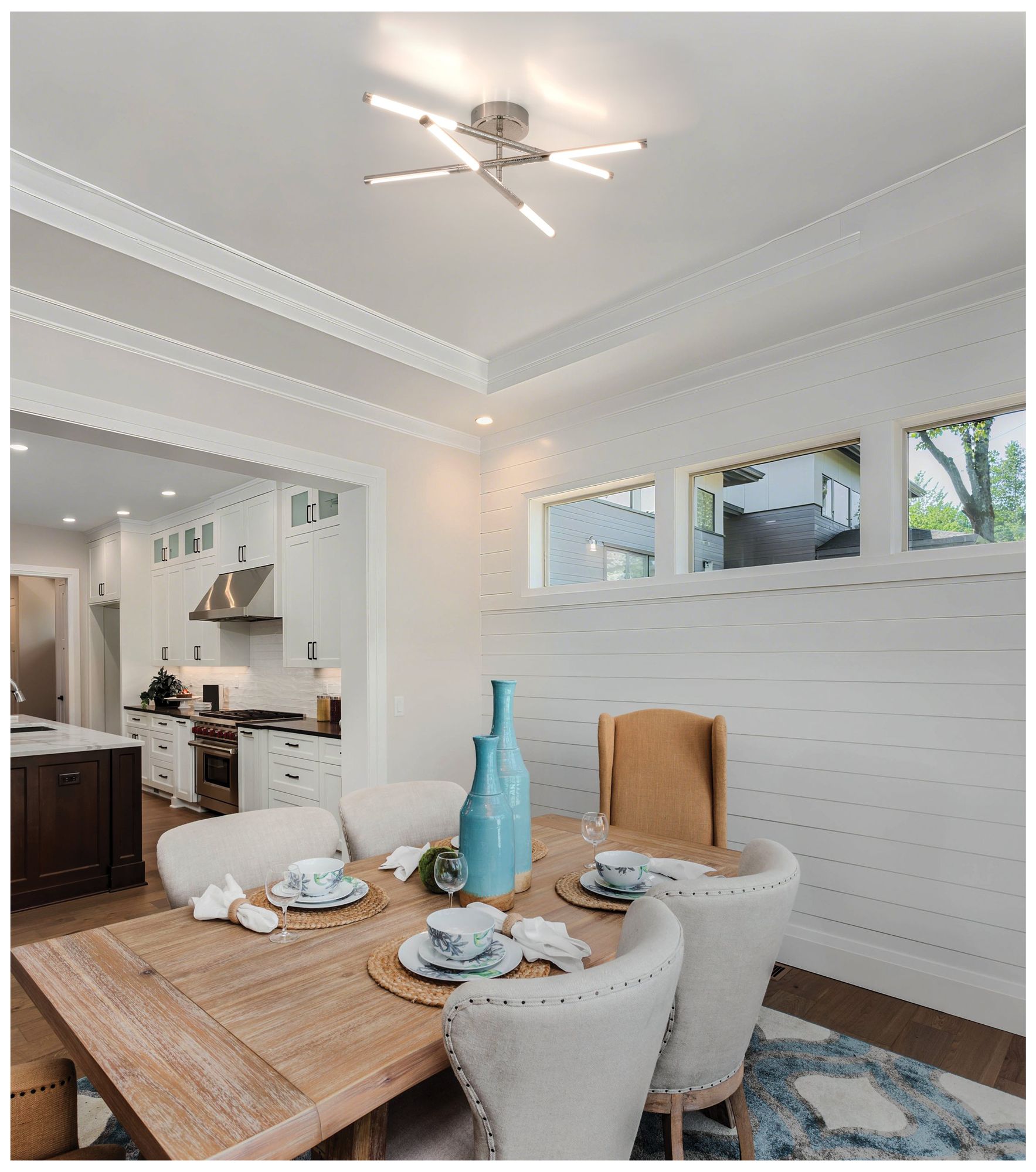 Thesis Overture 24" 6 Light Polished Nickel 5CCT LED Chandelier