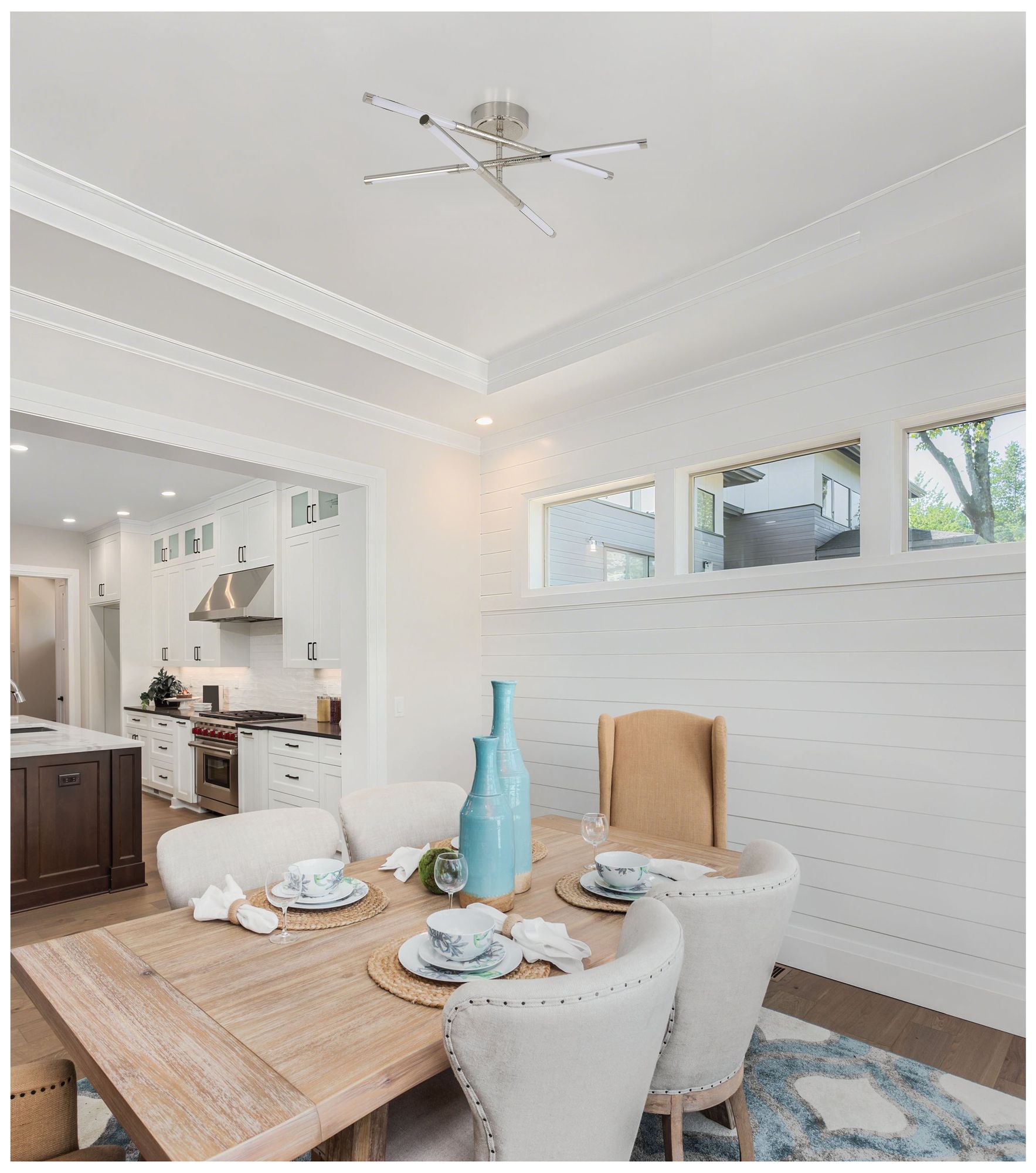 Thesis Overture 24" 6 Light Polished Nickel 5CCT LED Chandelier