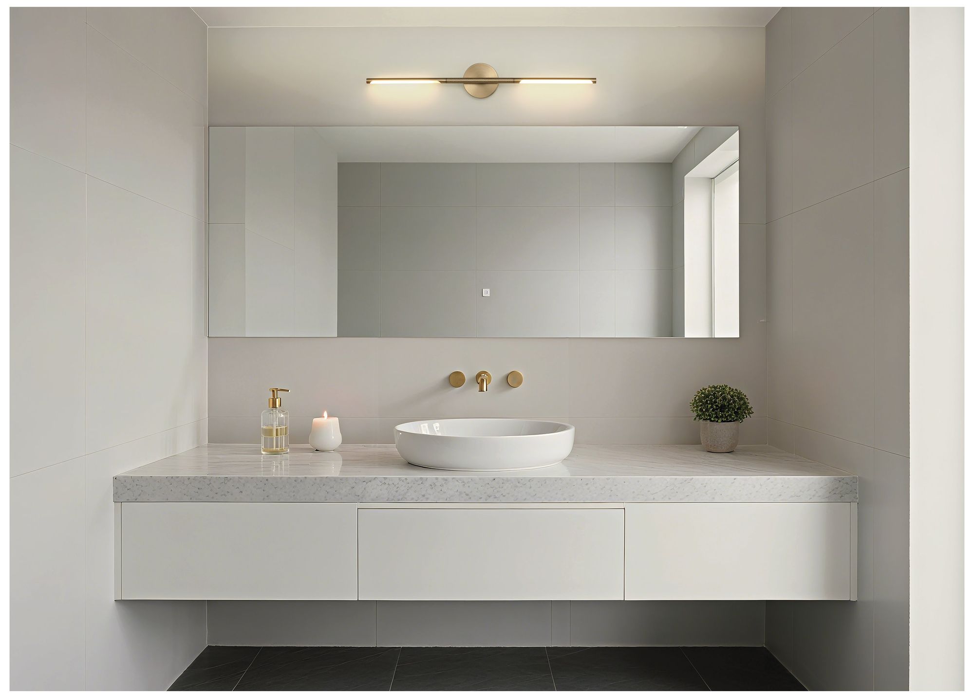 Thesis Overture 32-inch Champagne Gold 5CCT LED Vanity Light