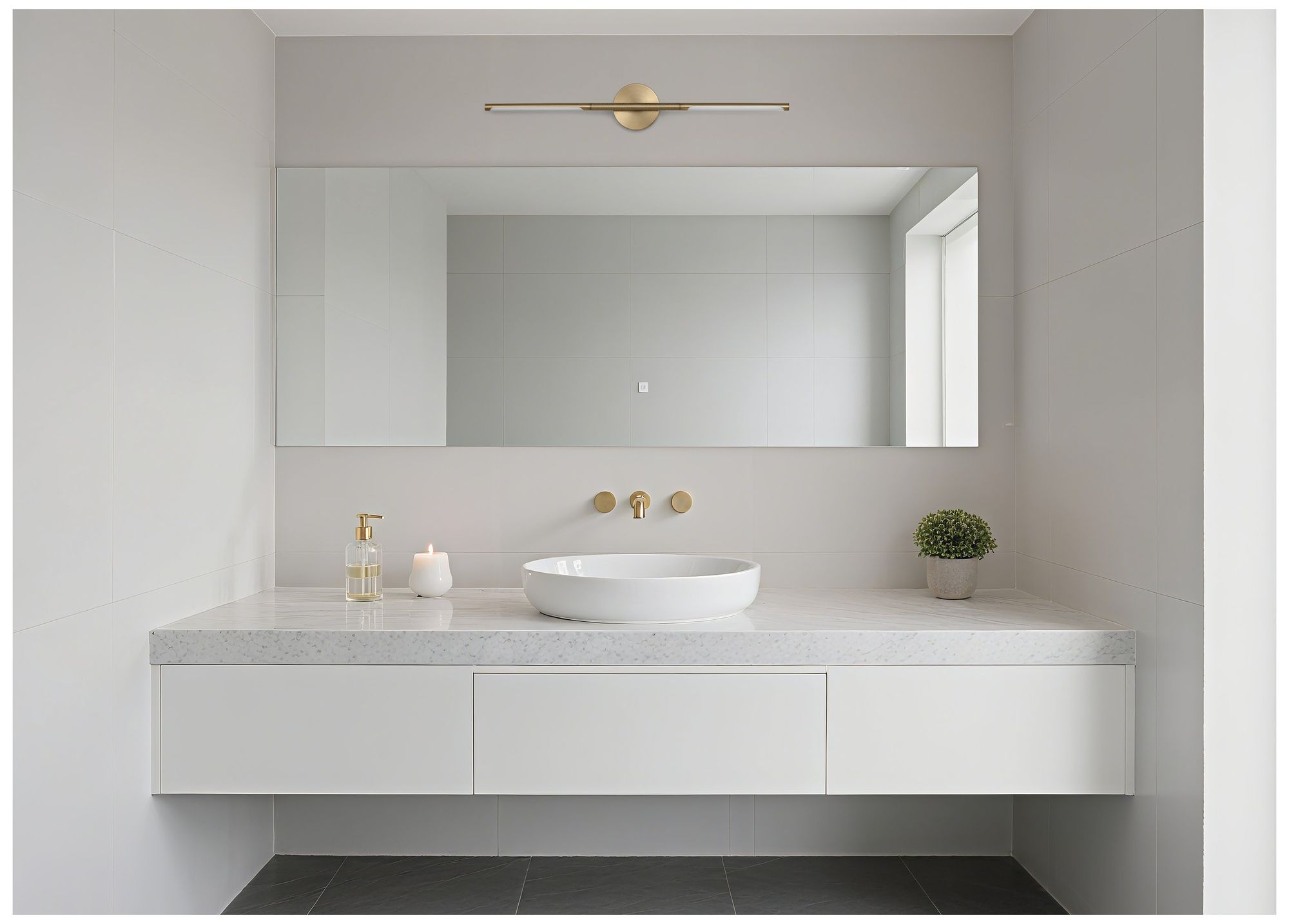 Thesis Overture 32-inch Champagne Gold 5CCT LED Vanity Light