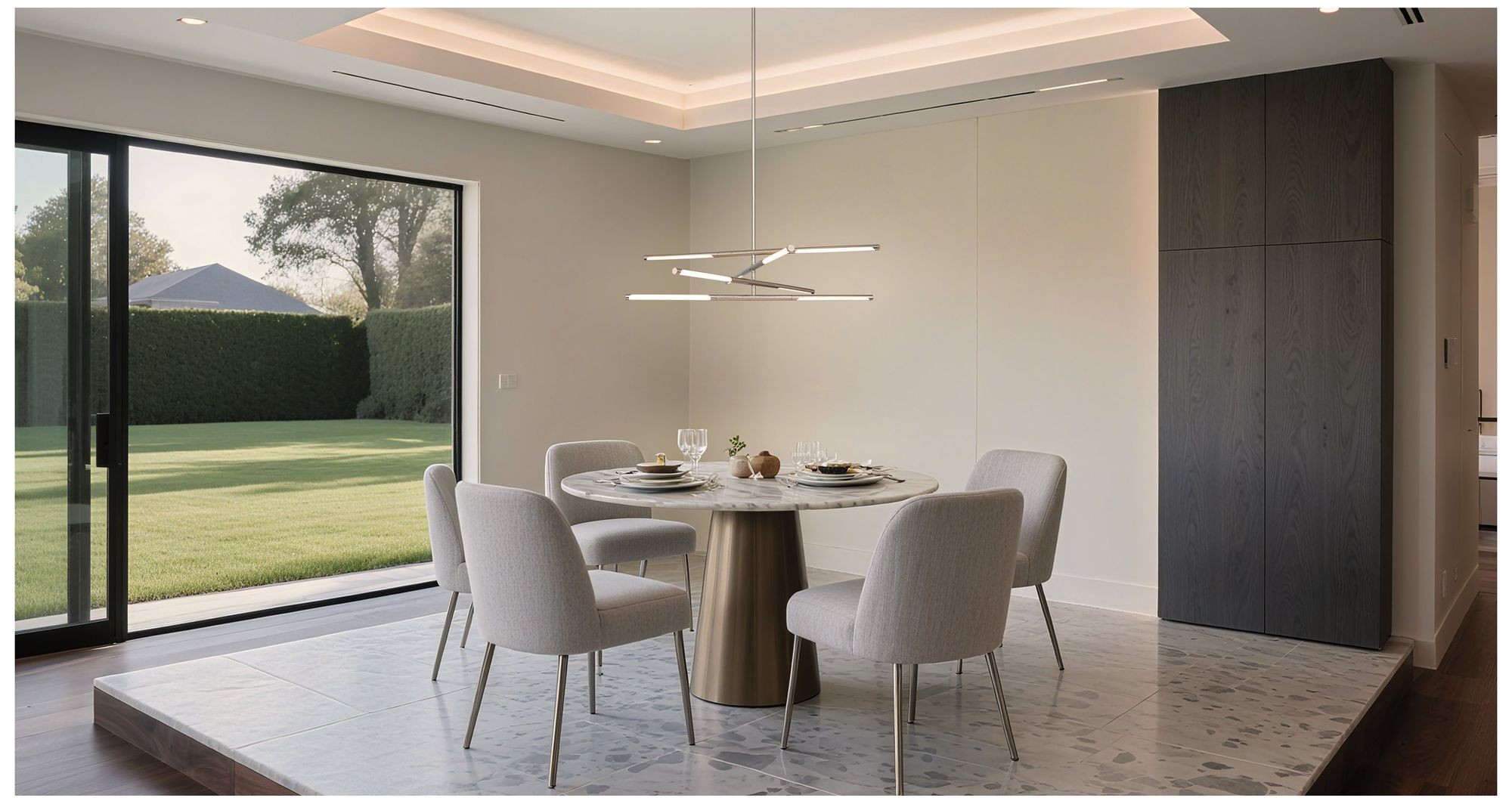 Thesis Overture 36" 8 Light Polished Nickel 5CCT LED Chandelier