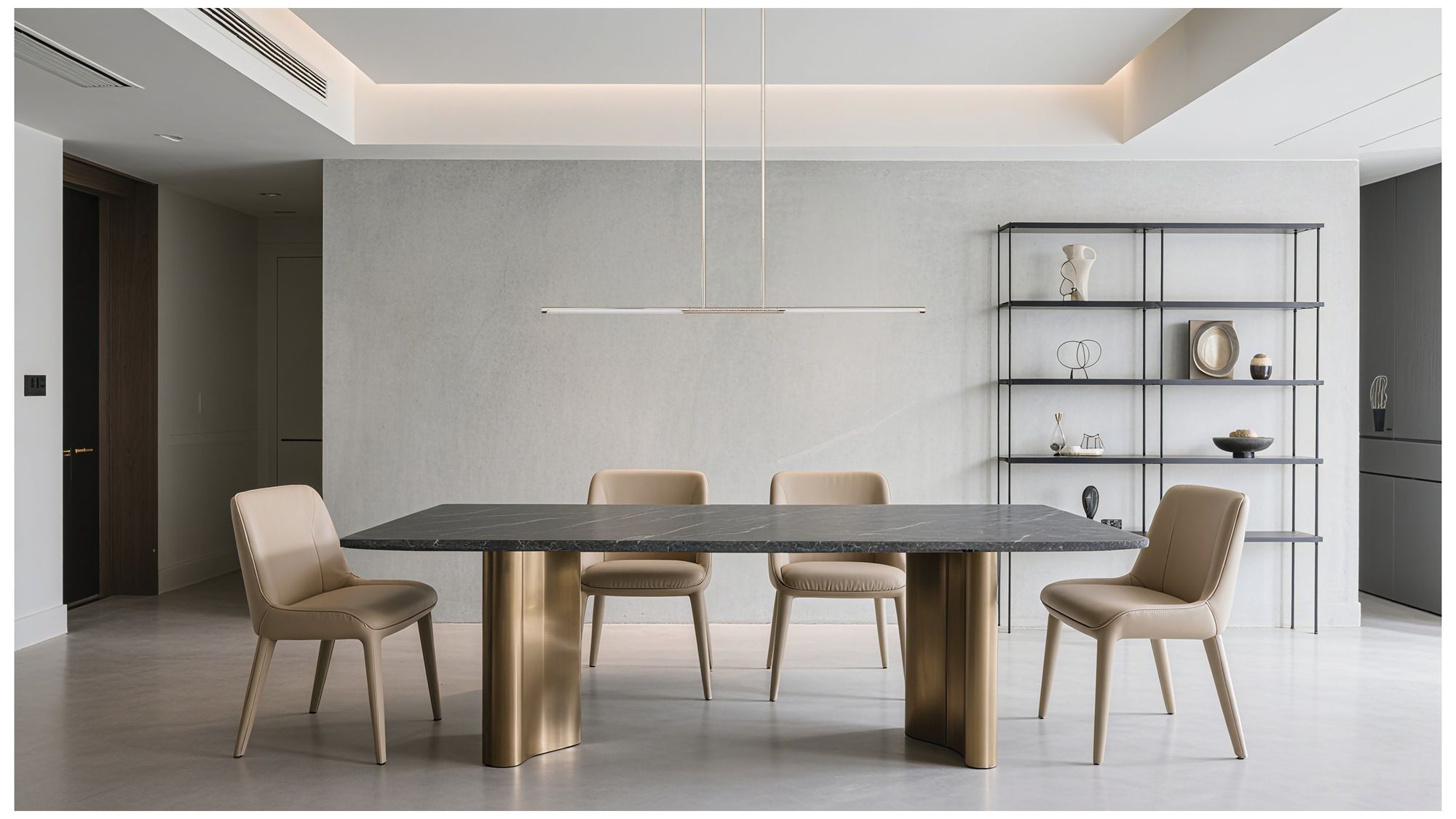 Thesis Overture 48" 2 Light Polished Nickel 5CCT LED Linear Chandelier