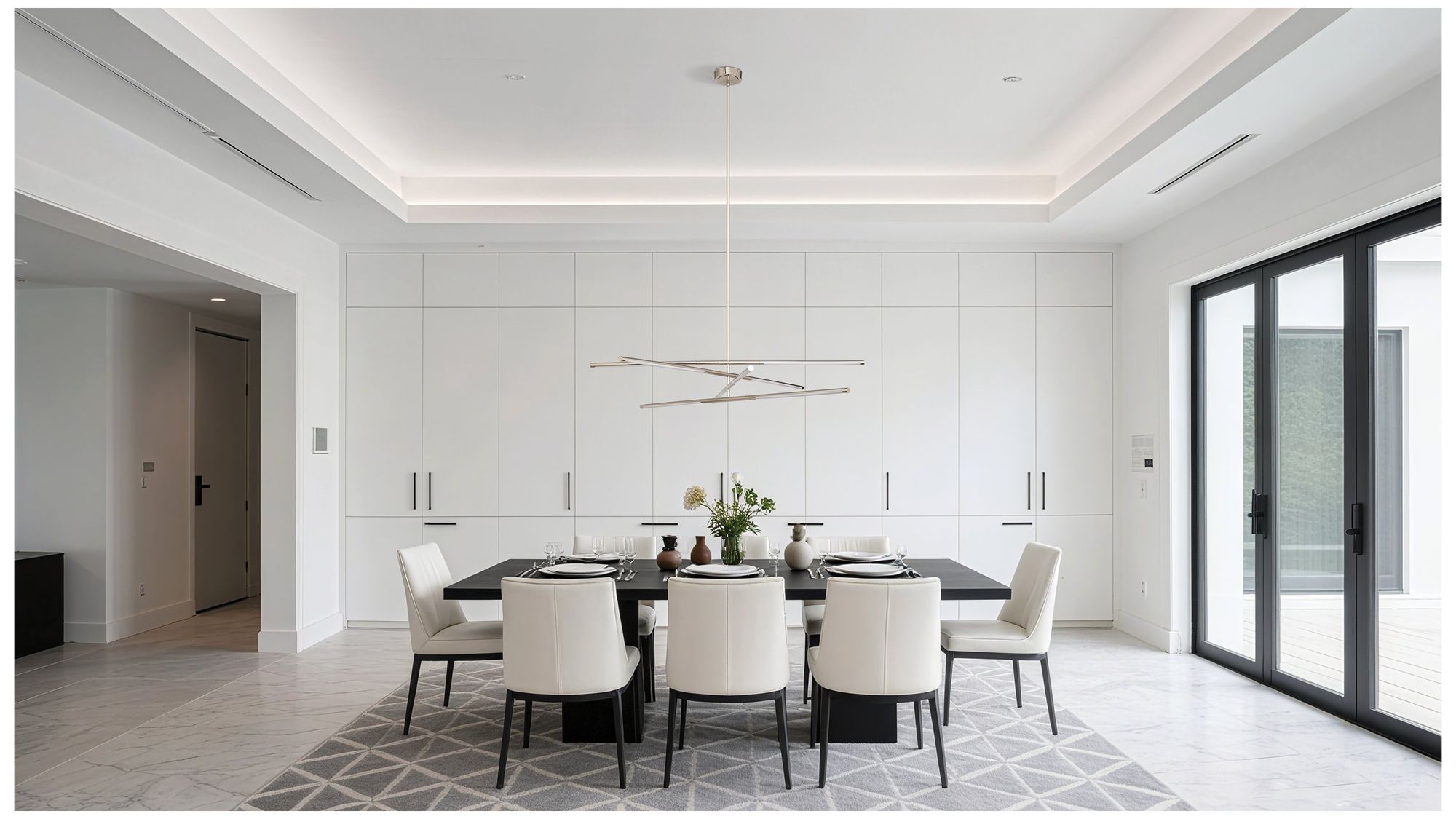 Thesis Overture 48" 8 Light Polished Nickel 5CCT LED Chandelier