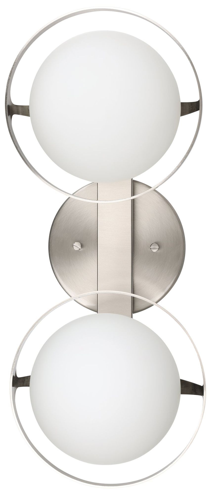 Image 4 Thesis Parker 16" Brushed Nickel Vanity Light with Etched Opal Glass Shades more views