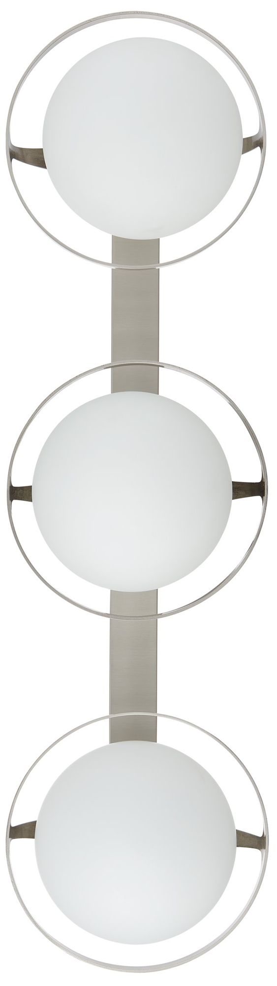Image 4 Thesis Parker 24" Brushed Nickel Vanity Light with Etched Opal Glass Shades more views