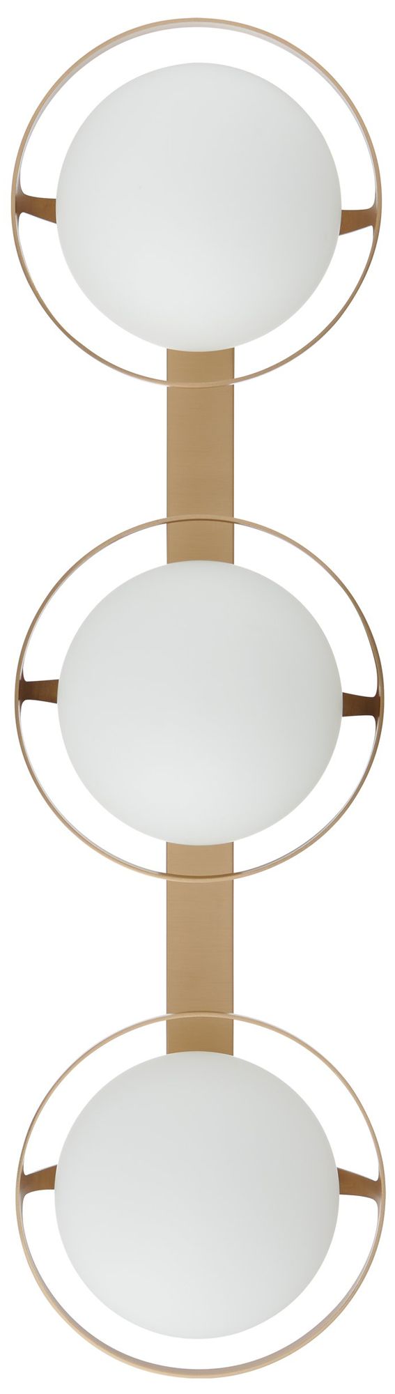 Image 4 Thesis Parker 24" Champagne Gold Vanity Light w/ Etched Opal Glass Shades more views