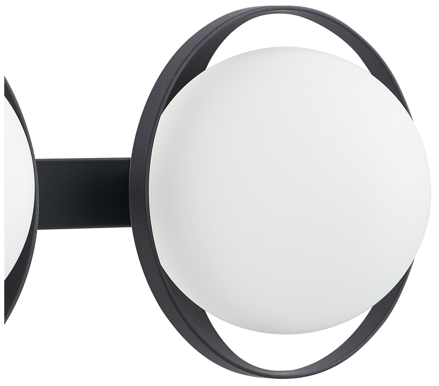 Image 5 Thesis Parker 24 inch Matte Black Vanity Light w/ Etched Opal Glass Shades more views