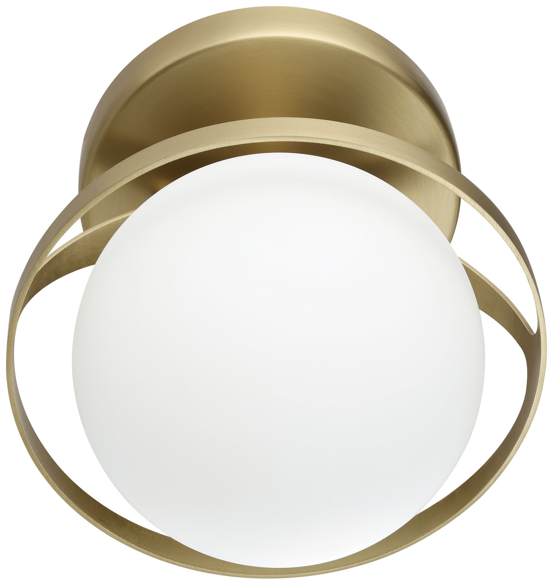 Image 3 Thesis Parker 6" Champagne Gold Vanity Light with Etched Opal Glass Shade more views