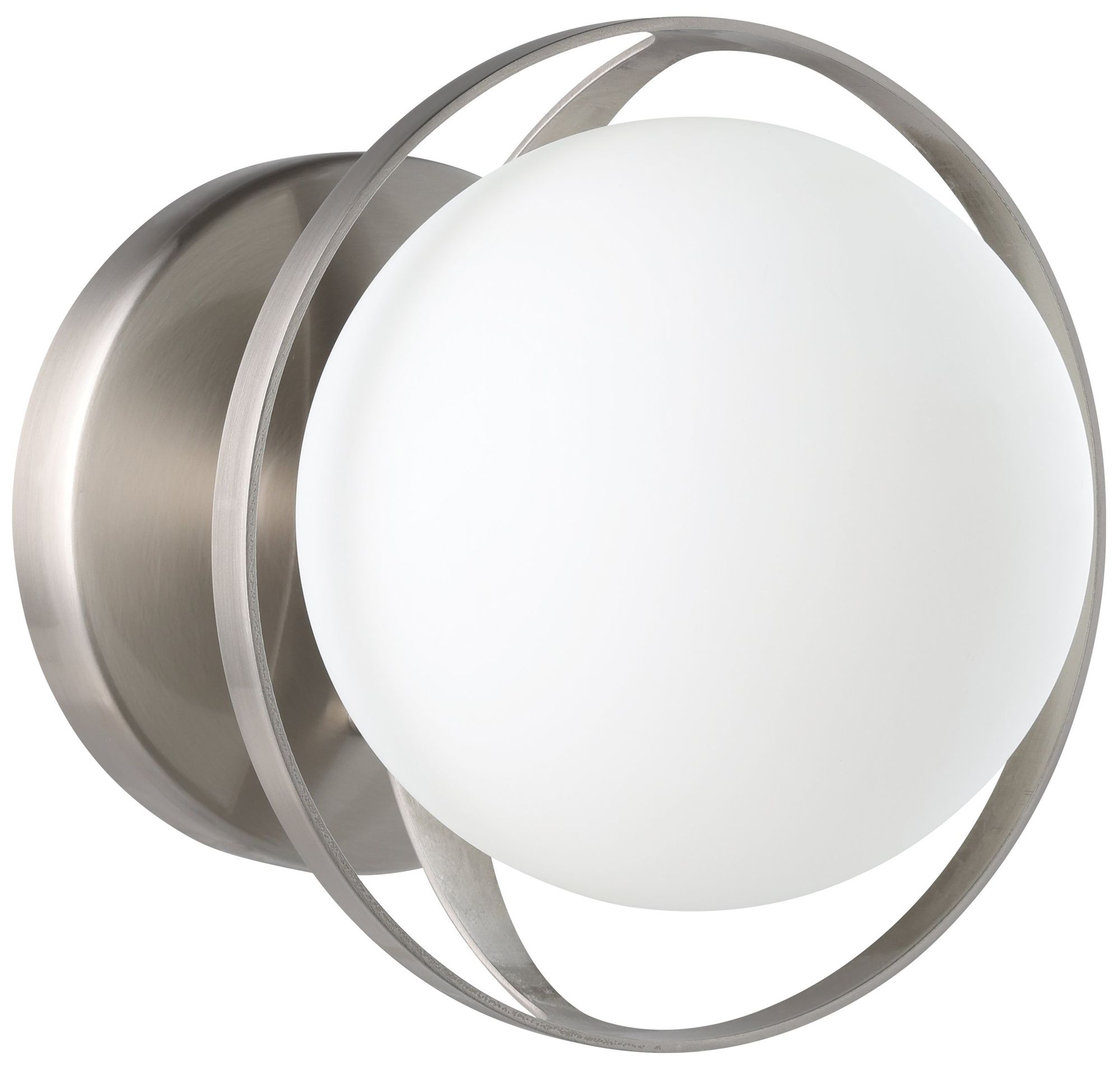 Thesis Parker 6-inch Brushed Nickel Vanity Light - Etched Opal Glass Shade