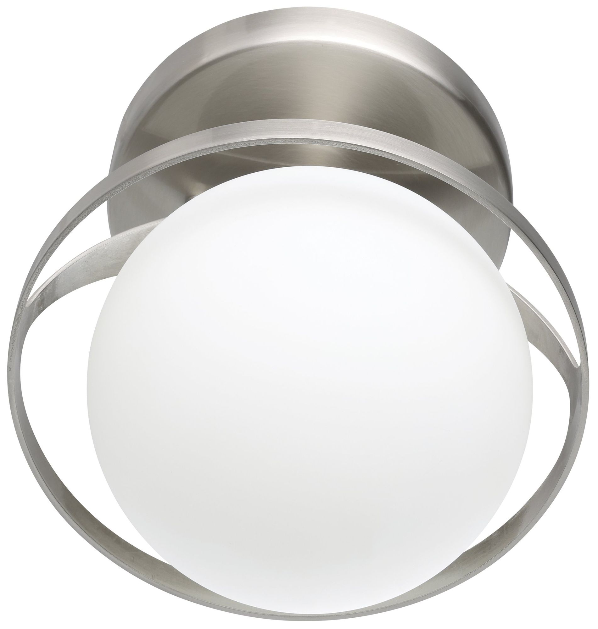 Image 3 Thesis Parker 6-inch Brushed Nickel Vanity Light - Etched Opal Glass Shade more views