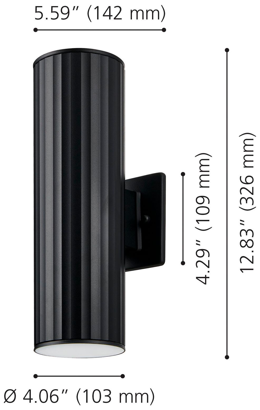 Image 3 Thesis Portillo 13 inch 2 Light Black Exterior Wall Sconce more views