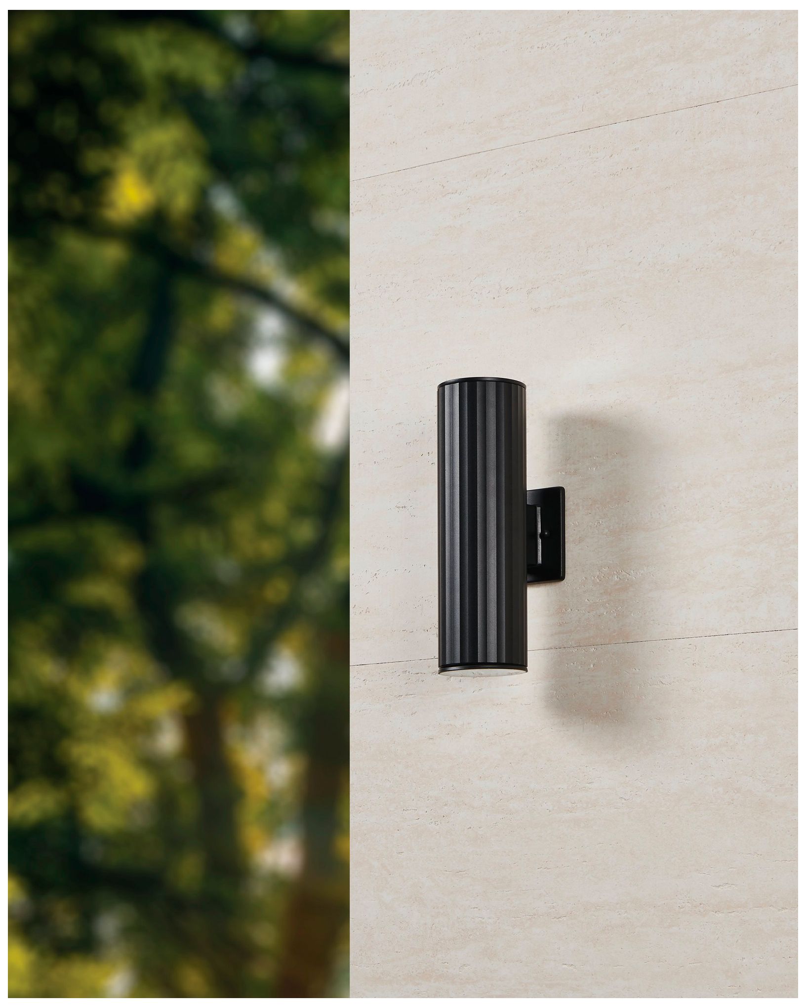 Thesis Portillo 13 inch 2 Light Black Exterior Wall Sconce