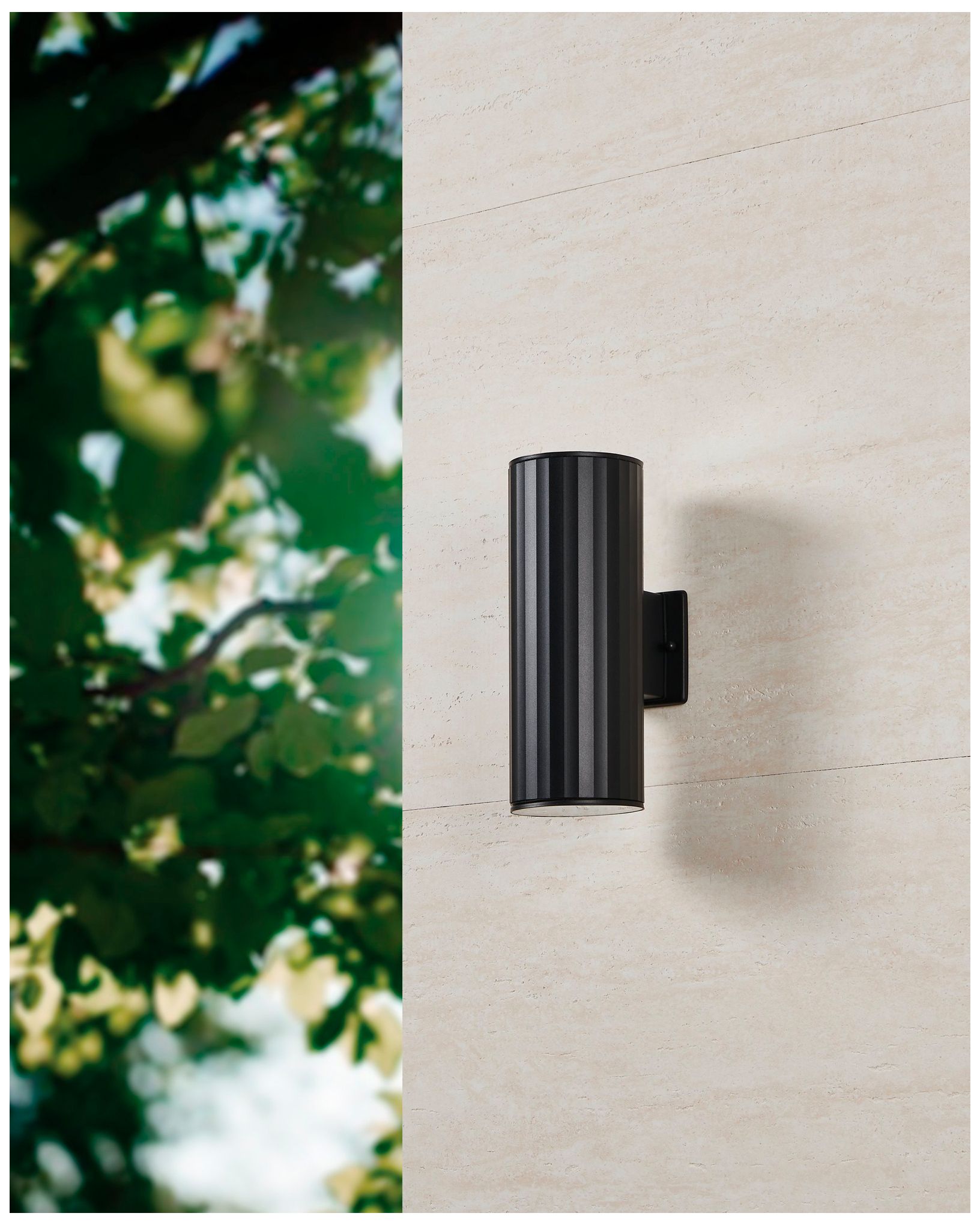 Thesis Portillo 13 inch 2-light Black Exterior Wall Sconce
