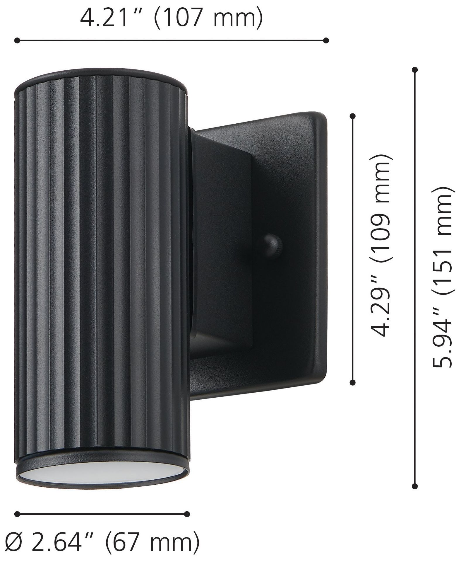 Image 3 Thesis Portillo 6 inch 1-light Black Exterior Wall Sconce more views