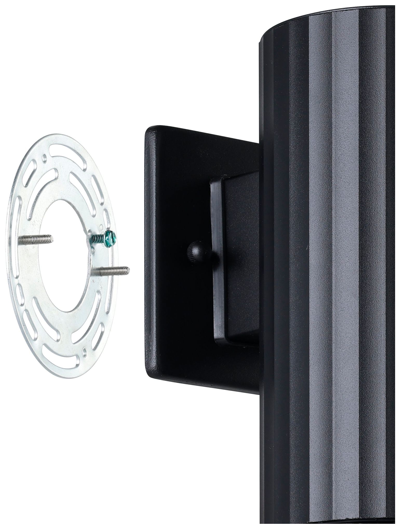 Image 6 Thesis Portillo 8" 1 Light Black Exterior Wall Sconce, Black Aluminum Shade more views
