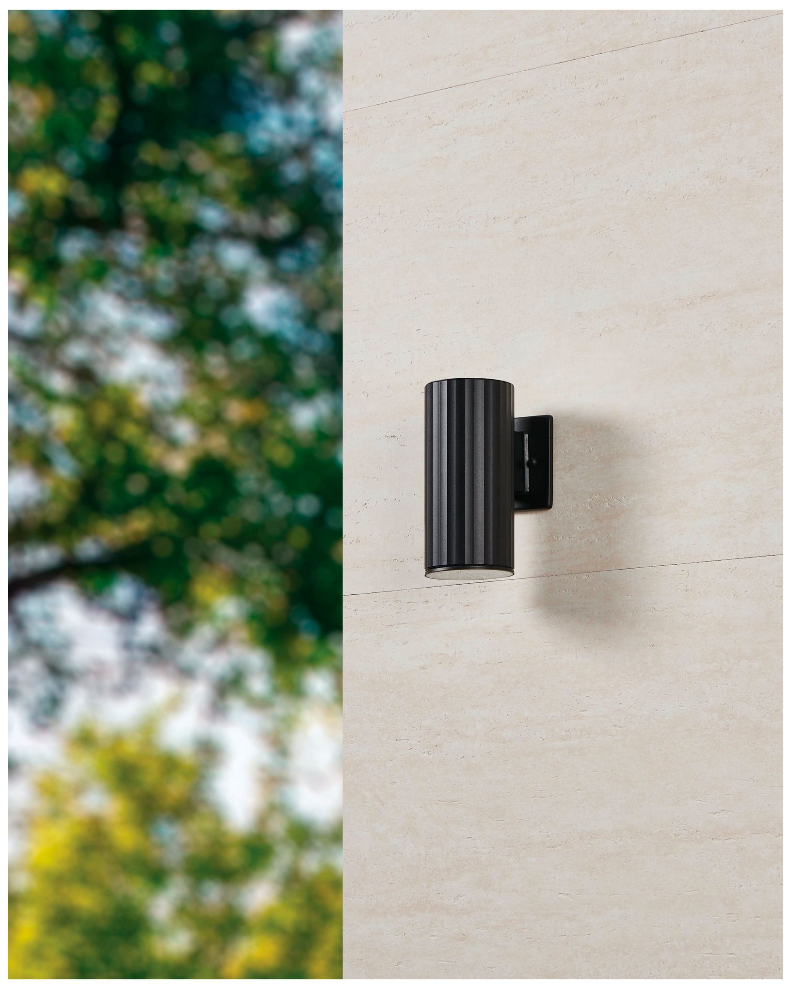 Thesis Portillo 8" 1 Light Black Exterior Wall Sconce, Black Aluminum Shade