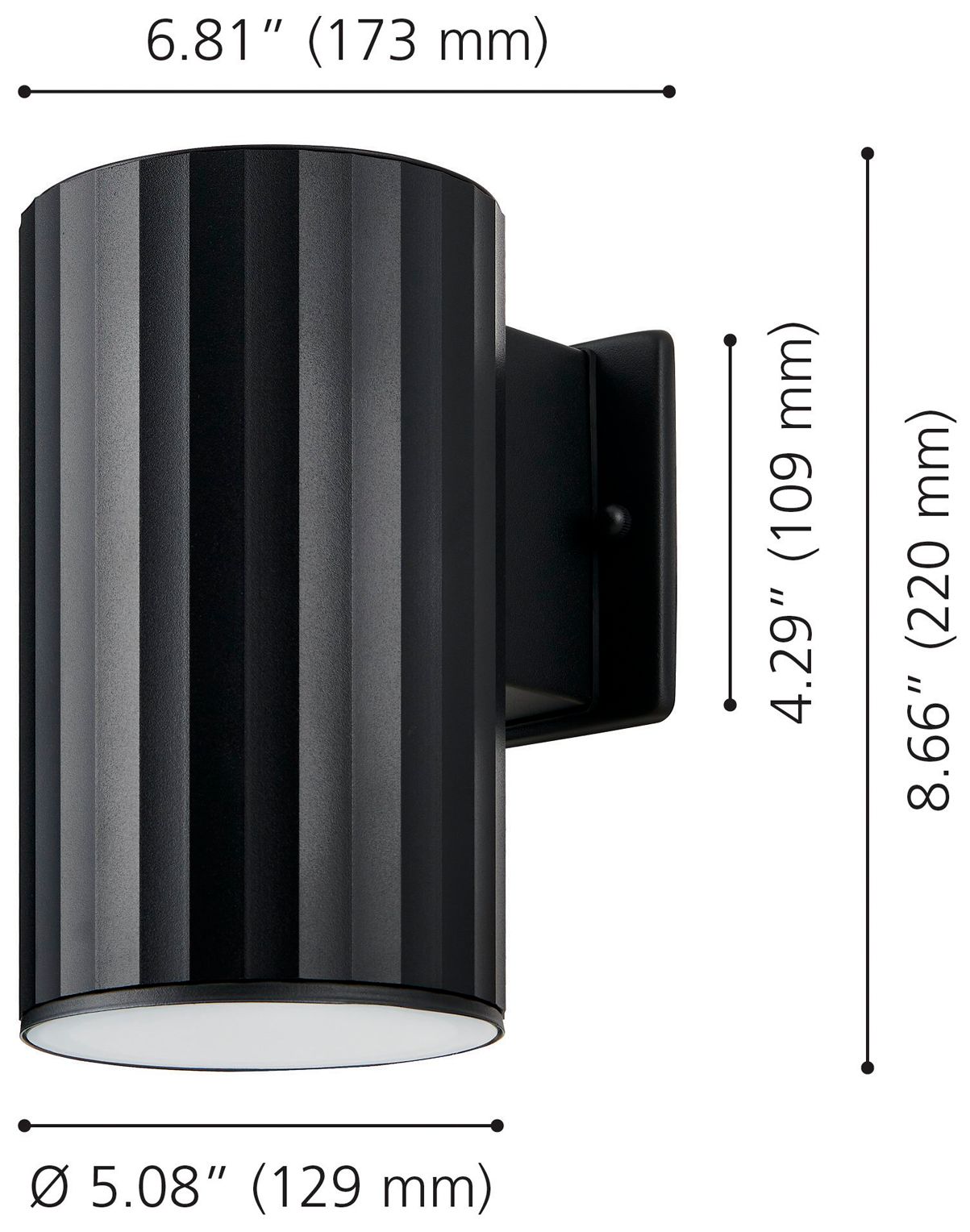 Image 3 Thesis Portillo 8 inch 1-light Black Exterior Wall Sconce more views