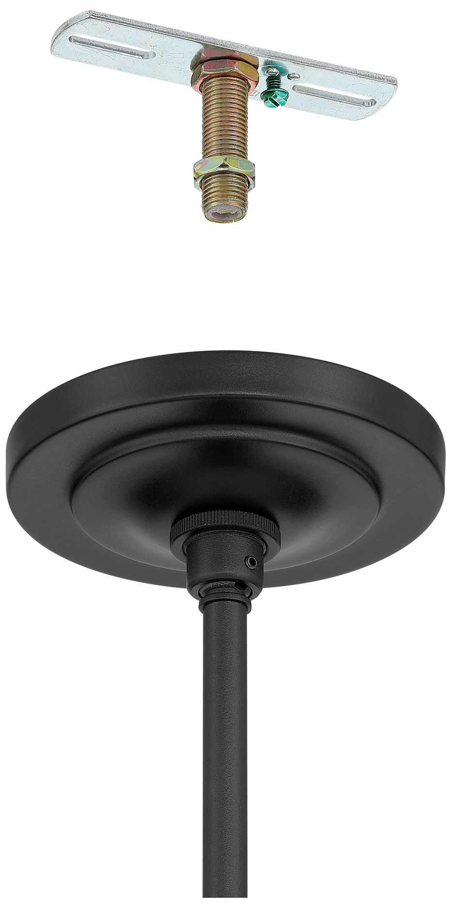 Image 5 Thesis Presley 48" 6 Light Textured Black Chandelier with Clear Glass Drops more views