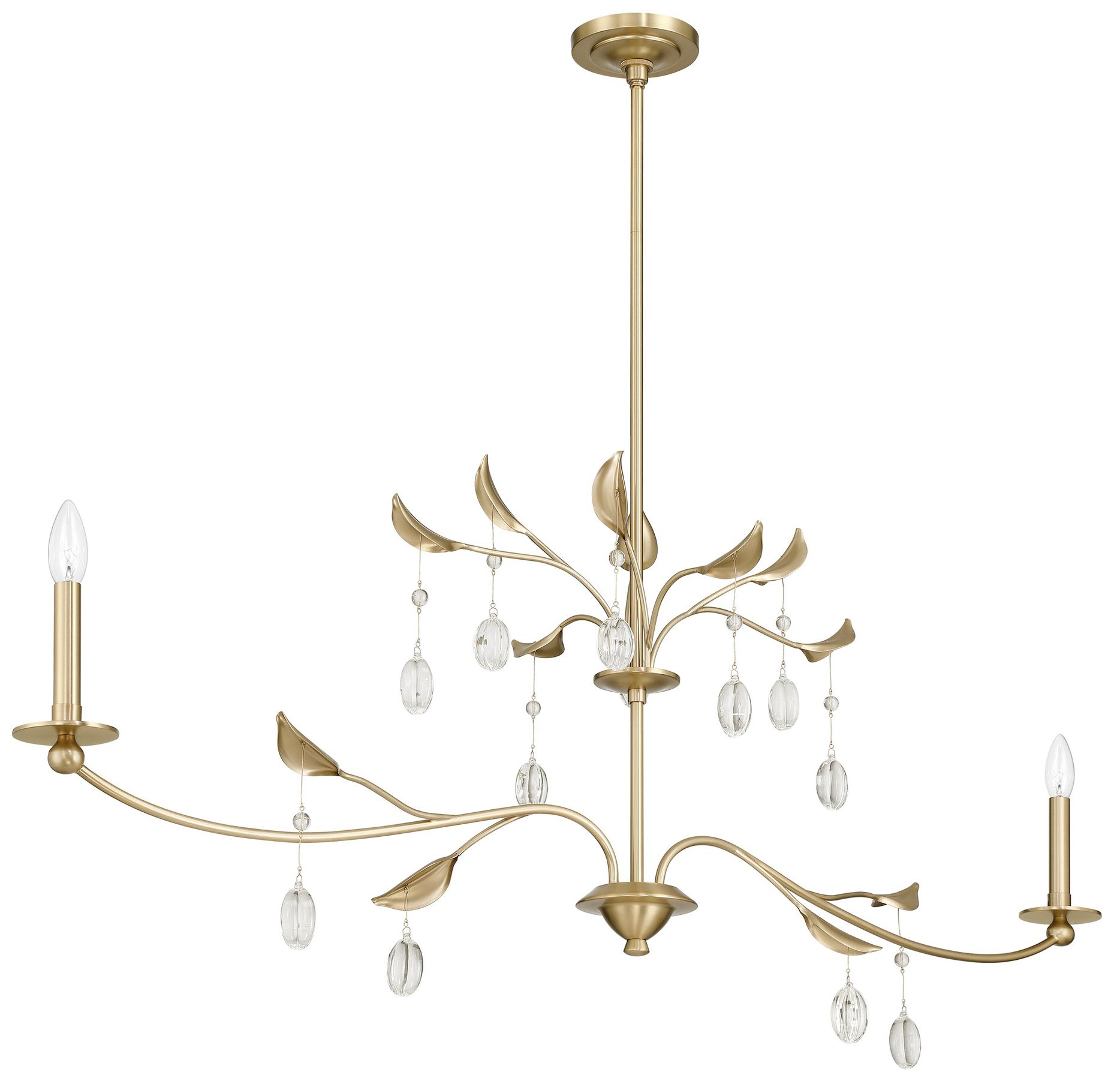 Image 3 Thesis Presley 56" 2 Light Champagne Gold Linear Chandelier more views