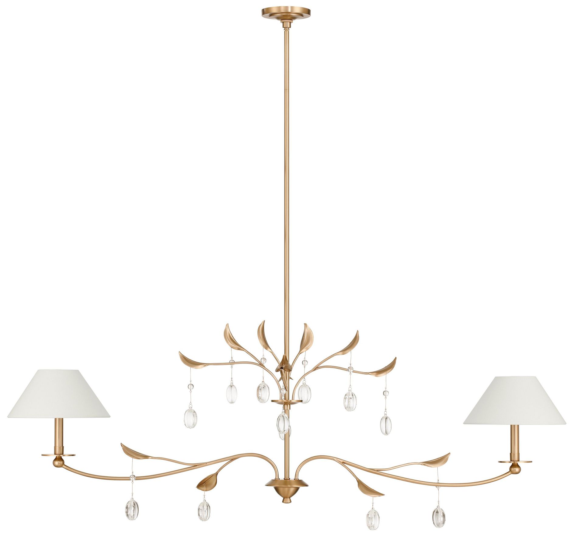 Image 4 Thesis Presley 56" 2 Light Champagne Gold Linear Chandelier more views