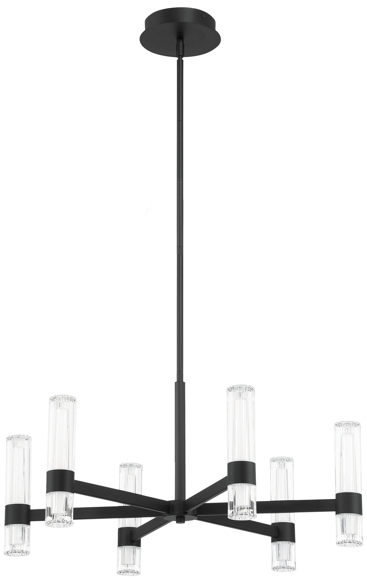 Image 2 Thesis Ristretto 30" 12 Light Matte Black LED Chandelier