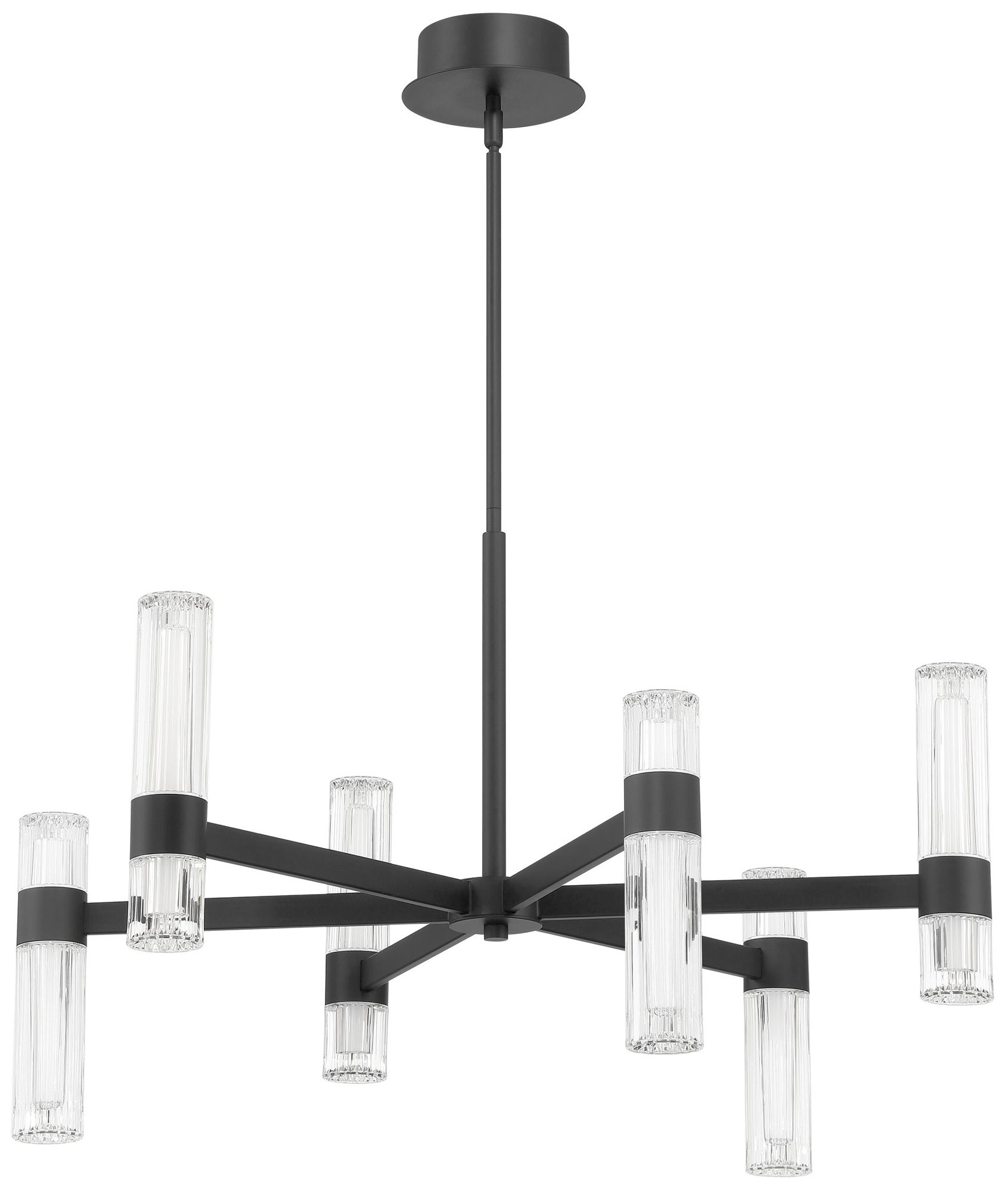 Image 3 Thesis Ristretto 30" 12 Light Matte Black LED Chandelier more views