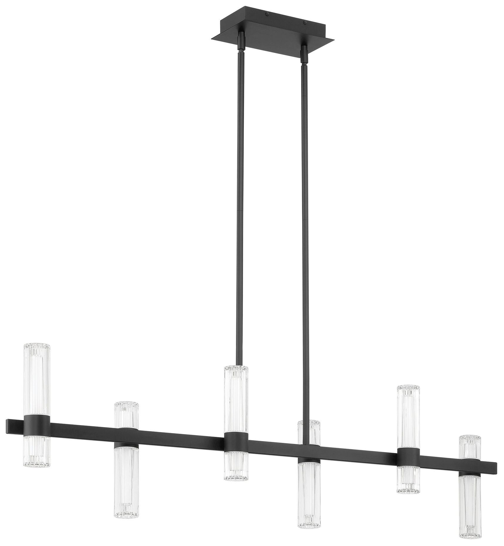 Image 3 Thesis Ristretto 50" 12 Light Matte Black LED Linear Chandelier more views