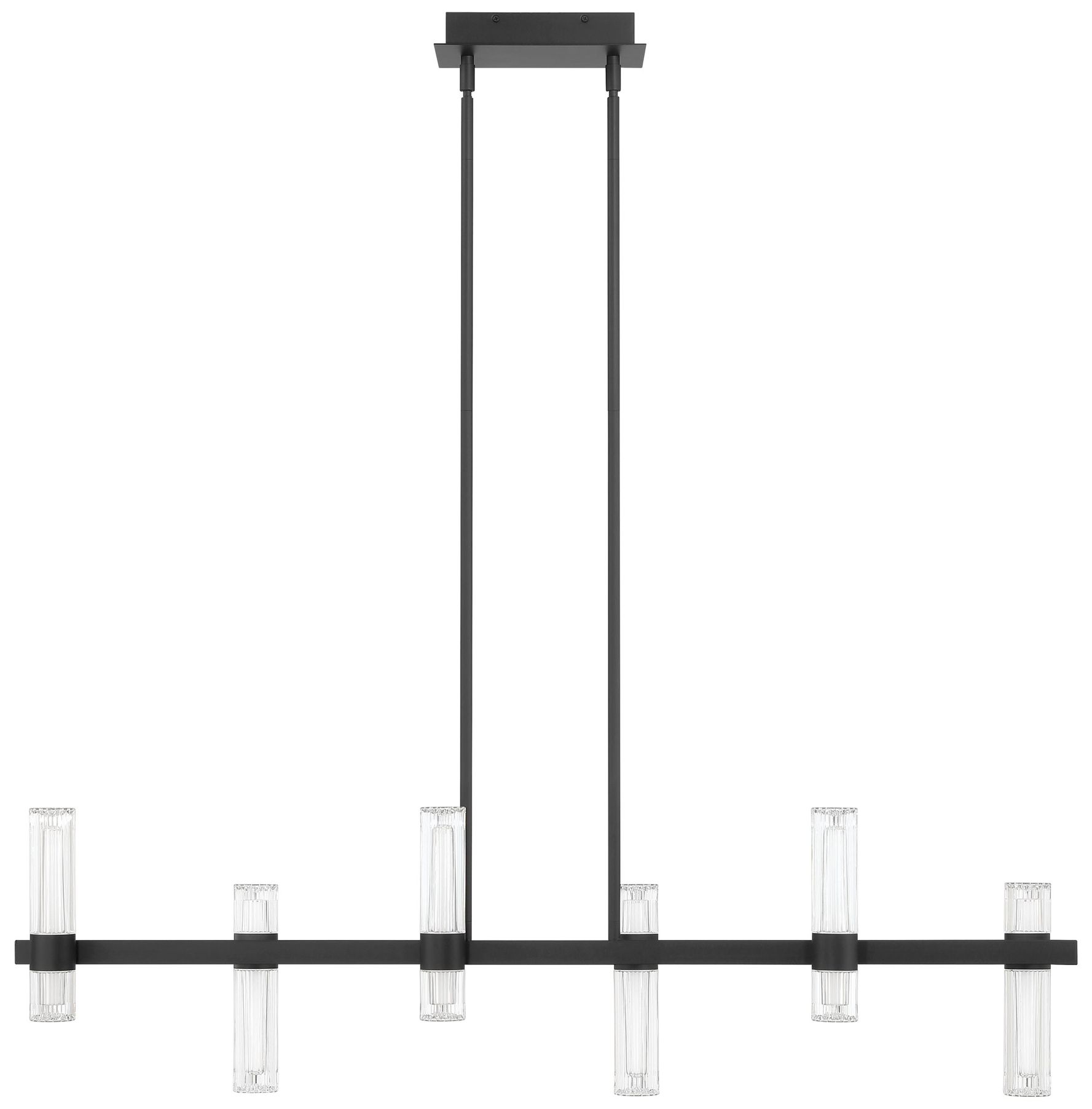 Image 5 Thesis Ristretto 50" 12 Light Matte Black LED Linear Chandelier more views