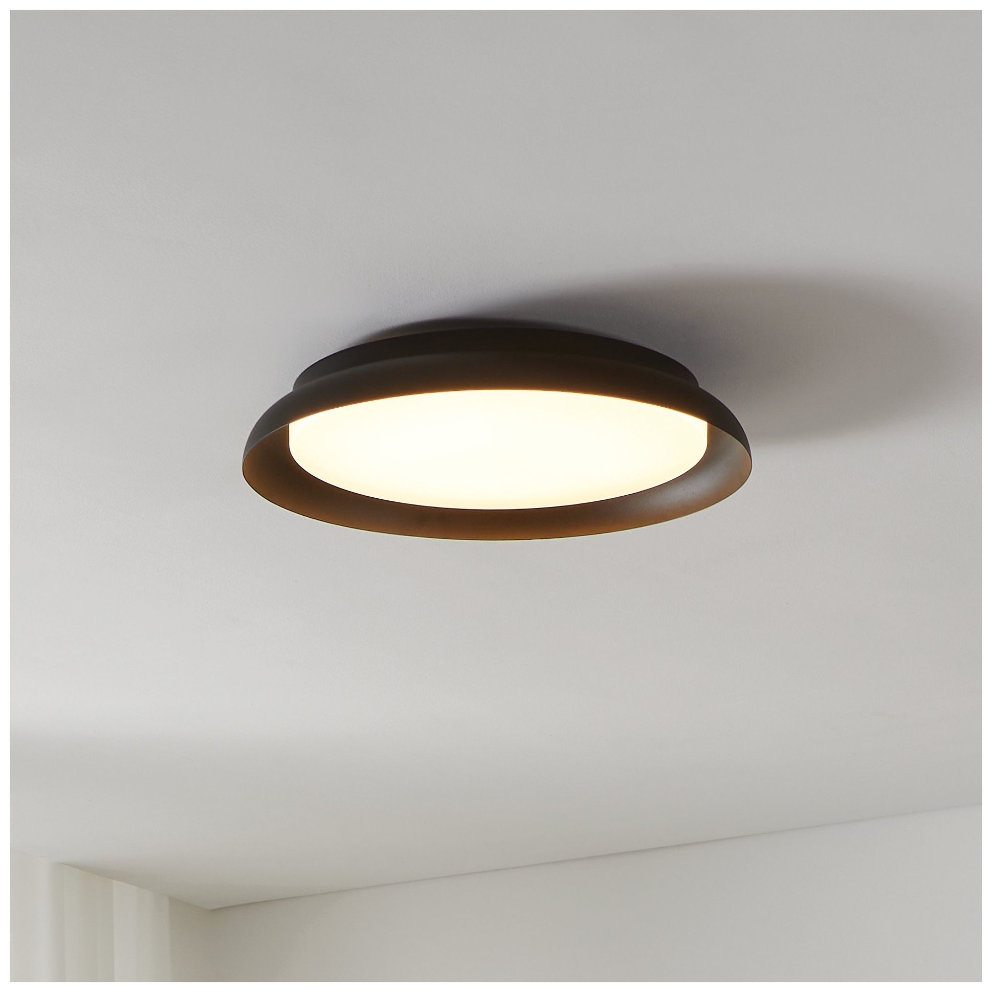 Image 2 Thesis Sebio 18 inch 1 Light Black LED Flush Mount Ceiling Light more views