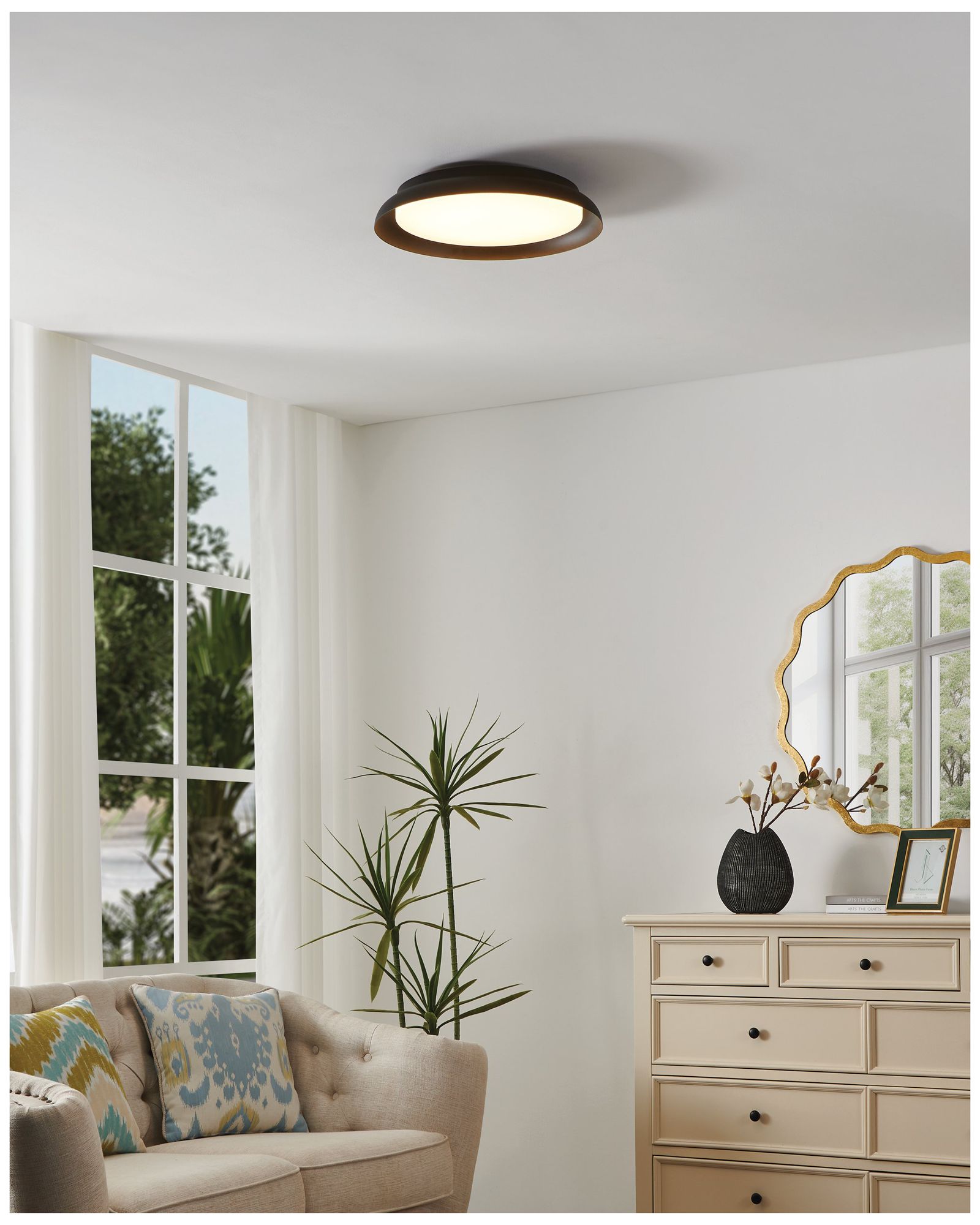 Image 6 Thesis Sebio 18 inch 1 Light Black LED Flush Mount Ceiling Light more views