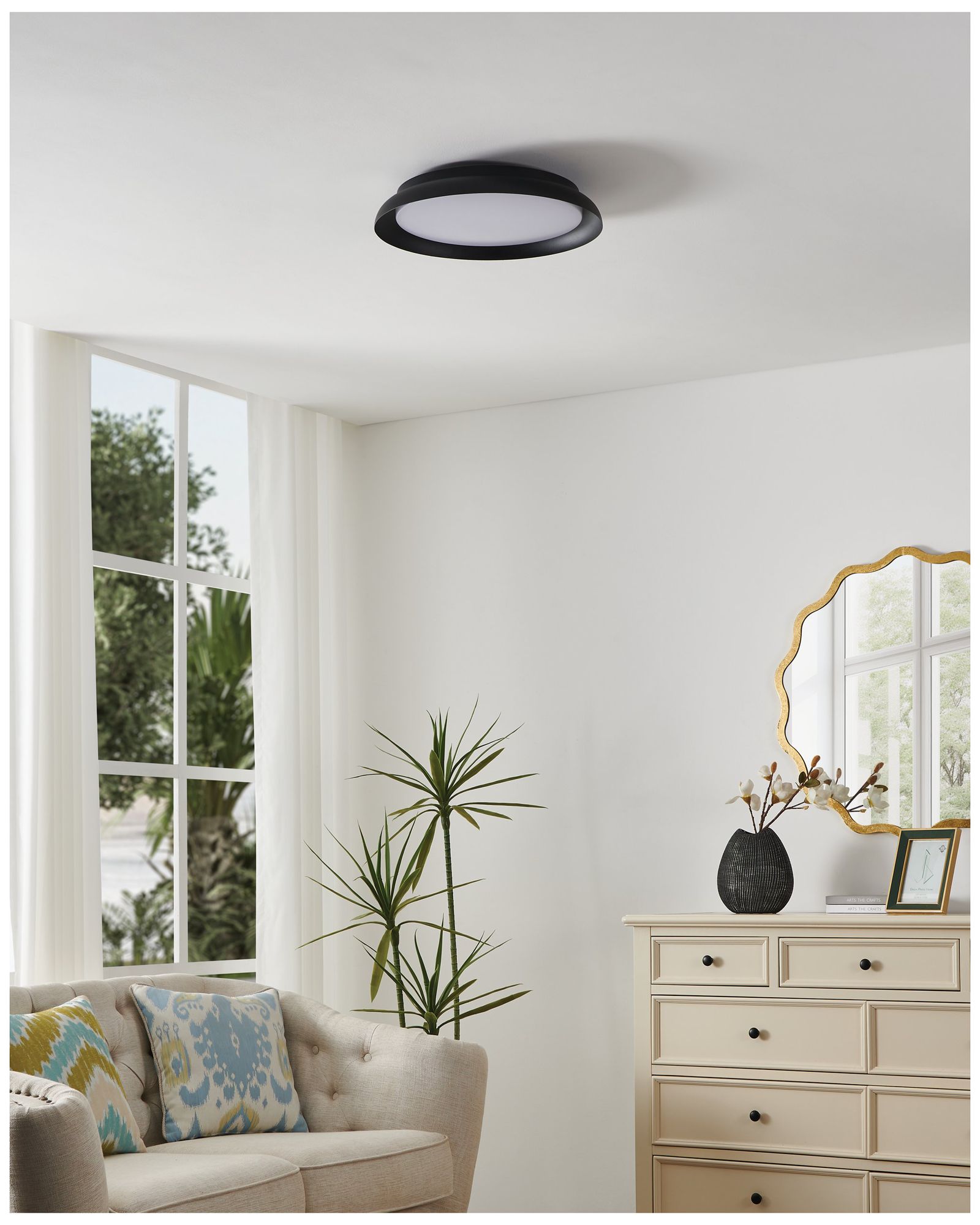 Image 7 Thesis Sebio 18 inch 1 Light Black LED Flush Mount Ceiling Light more views