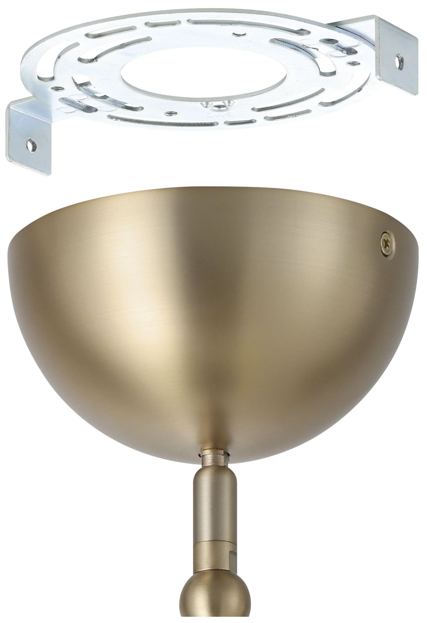 Image 6 Thesis Sinclair 14" Champagne Gold and Black Faux Leather LED Conv. Pendant more views