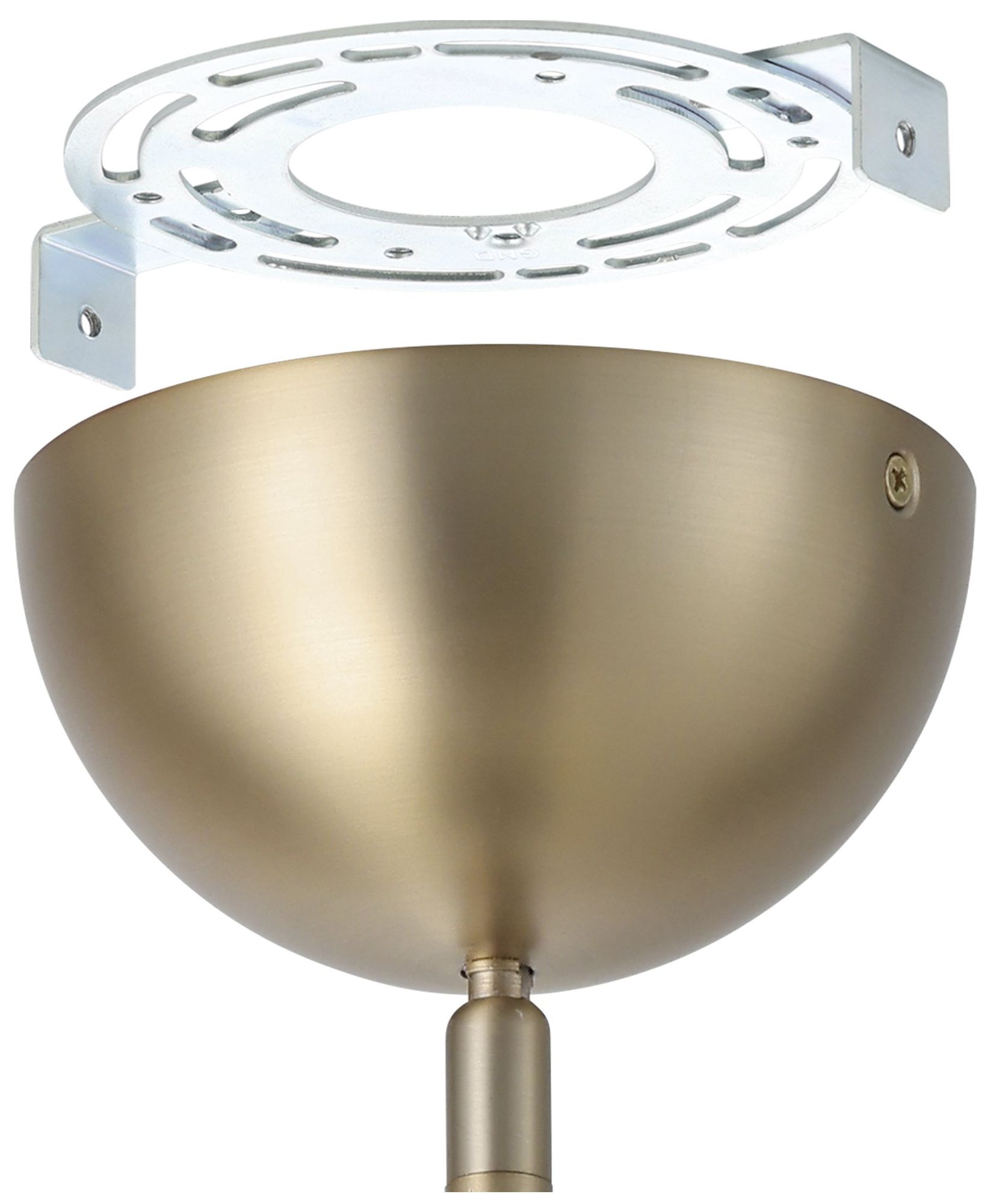 Image 6 Thesis Sinclair 20" Champagne Gold and Black Faux Leather LED Conv. Pendant more views