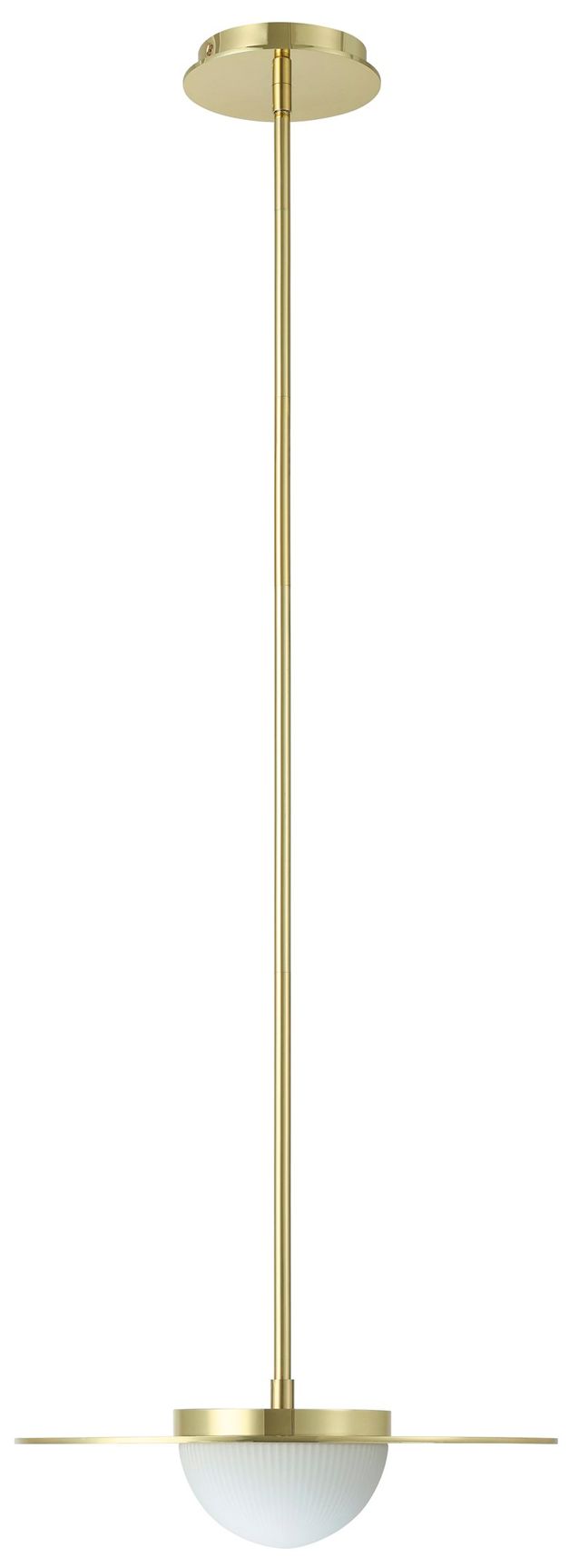 Image 4 Thesis Solstice 16" Polished Brass 5CCT LED Convertible Pendant more views