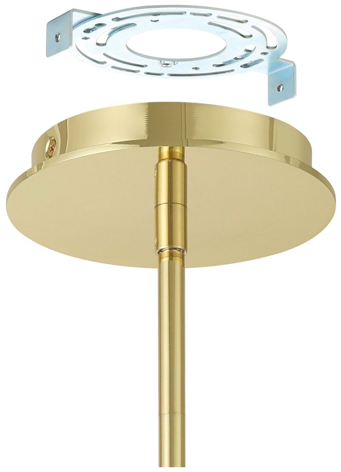 Image 7 Thesis Solstice 22" Polished Brass 5CCT LED Convertible Pendant more views