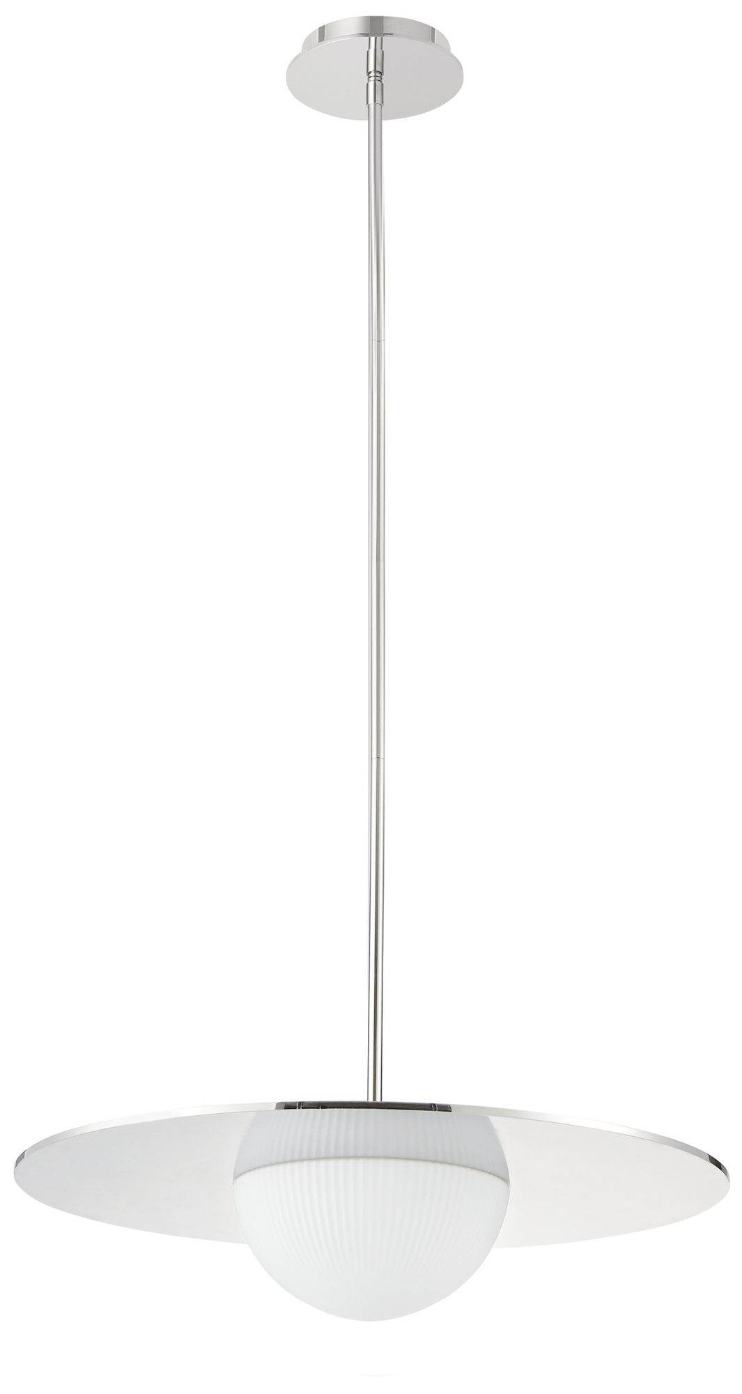 Image 2 Thesis Solstice 22" Polished Nickel 5CCT LED Convertible Pendant