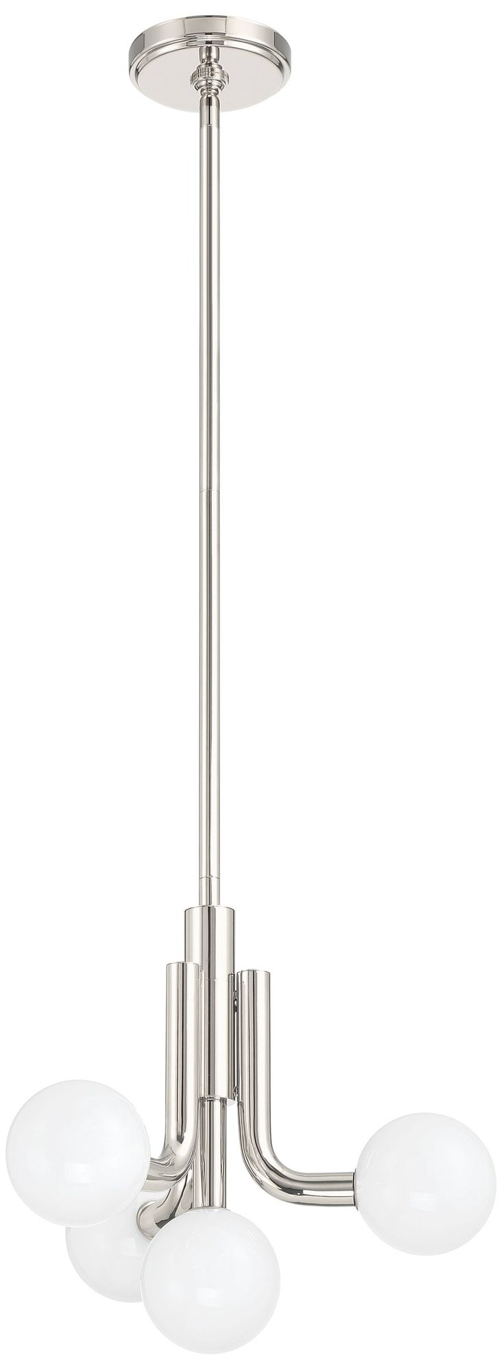 Thesis Stockholm 16" 4 Light Polished Nickel Convertible Pendant