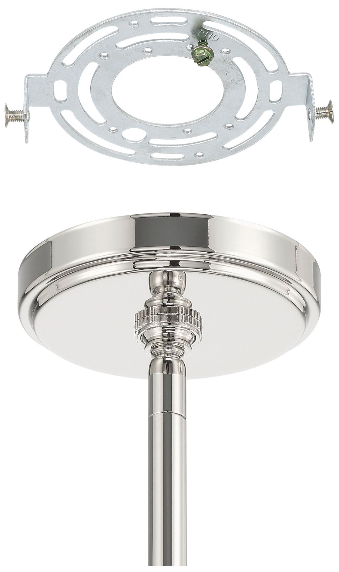 Image 4 Thesis Stockholm 29" 7 Lt Polished Nickel Chandelier w/ Opal Glass Shades more views