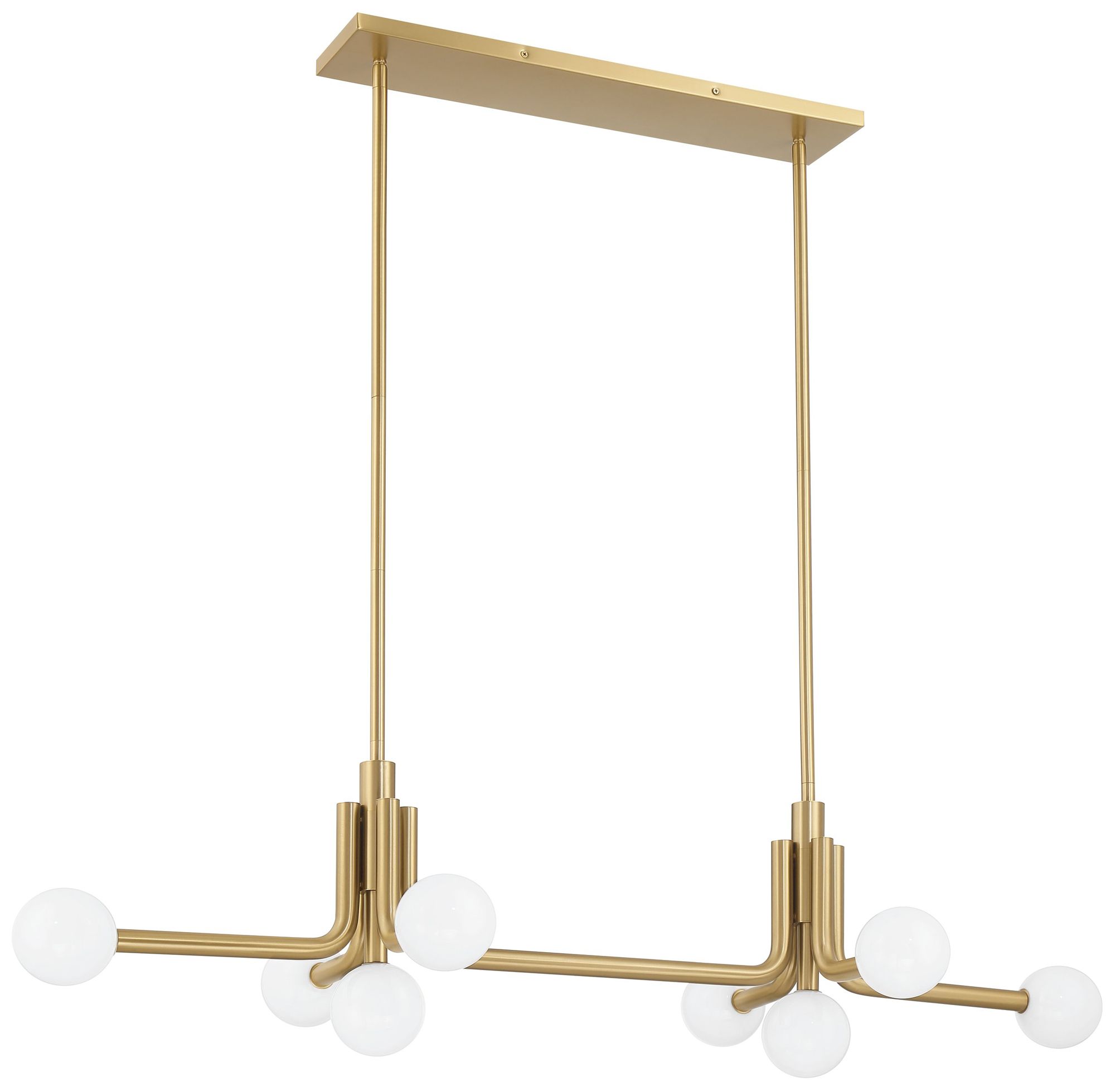 Thesis Stockholm 50" 8 Light Champagne Gold Linear Chandelier