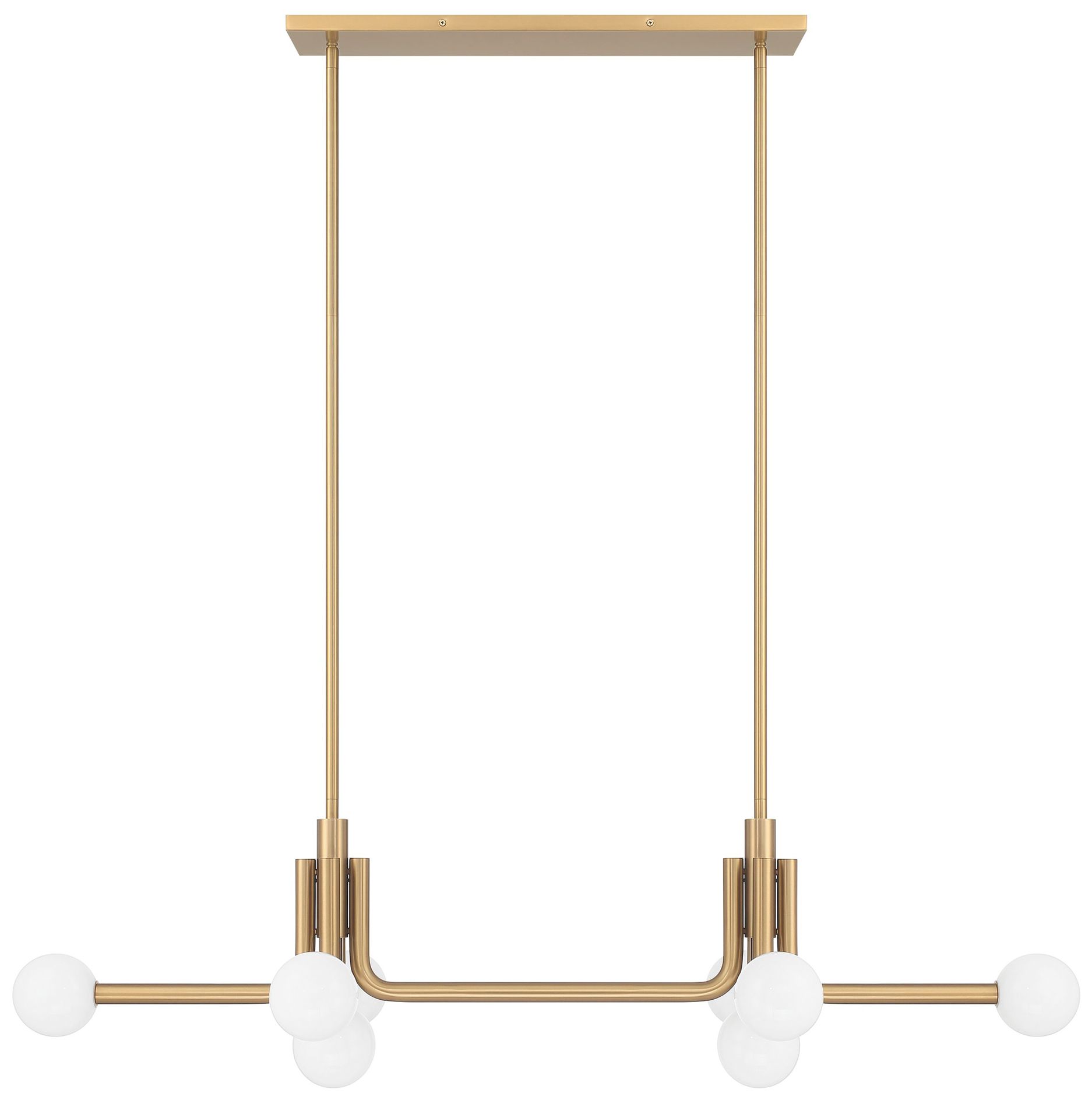 Image 3 Thesis Stockholm 50" 8 Light Champagne Gold Linear Chandelier more views