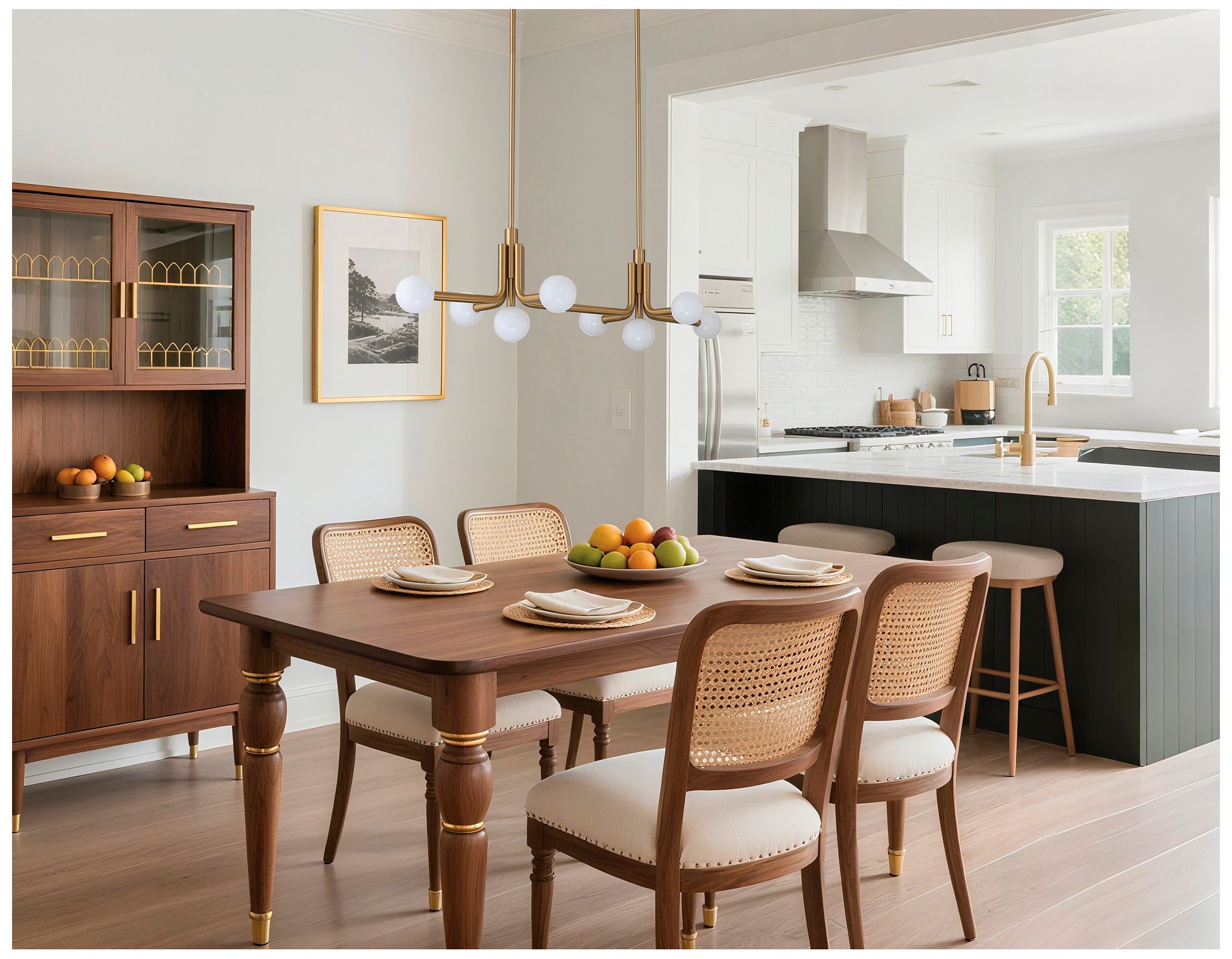 Image 6 Thesis Stockholm 50" 8 Light Champagne Gold Linear Chandelier more views