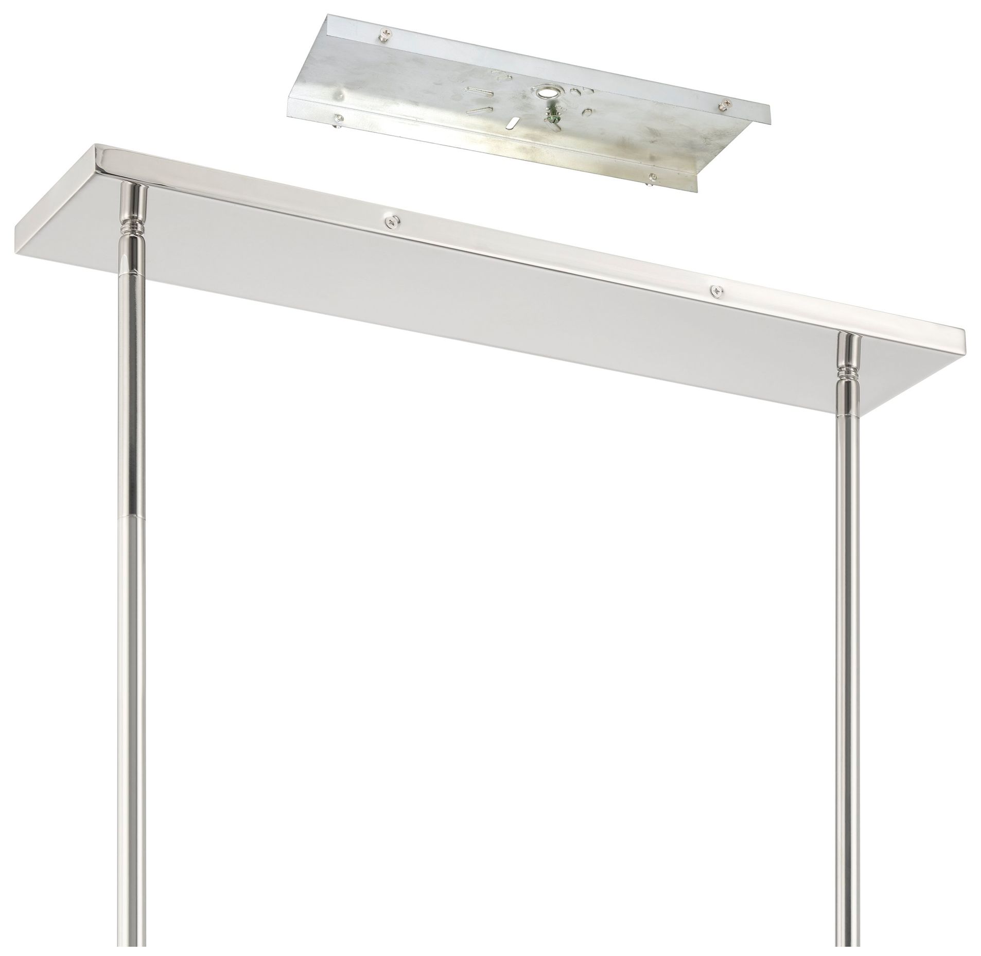 Image 4 Thesis Stockholm 50" 8 Light Polished Nickel Linear Chandelier more views