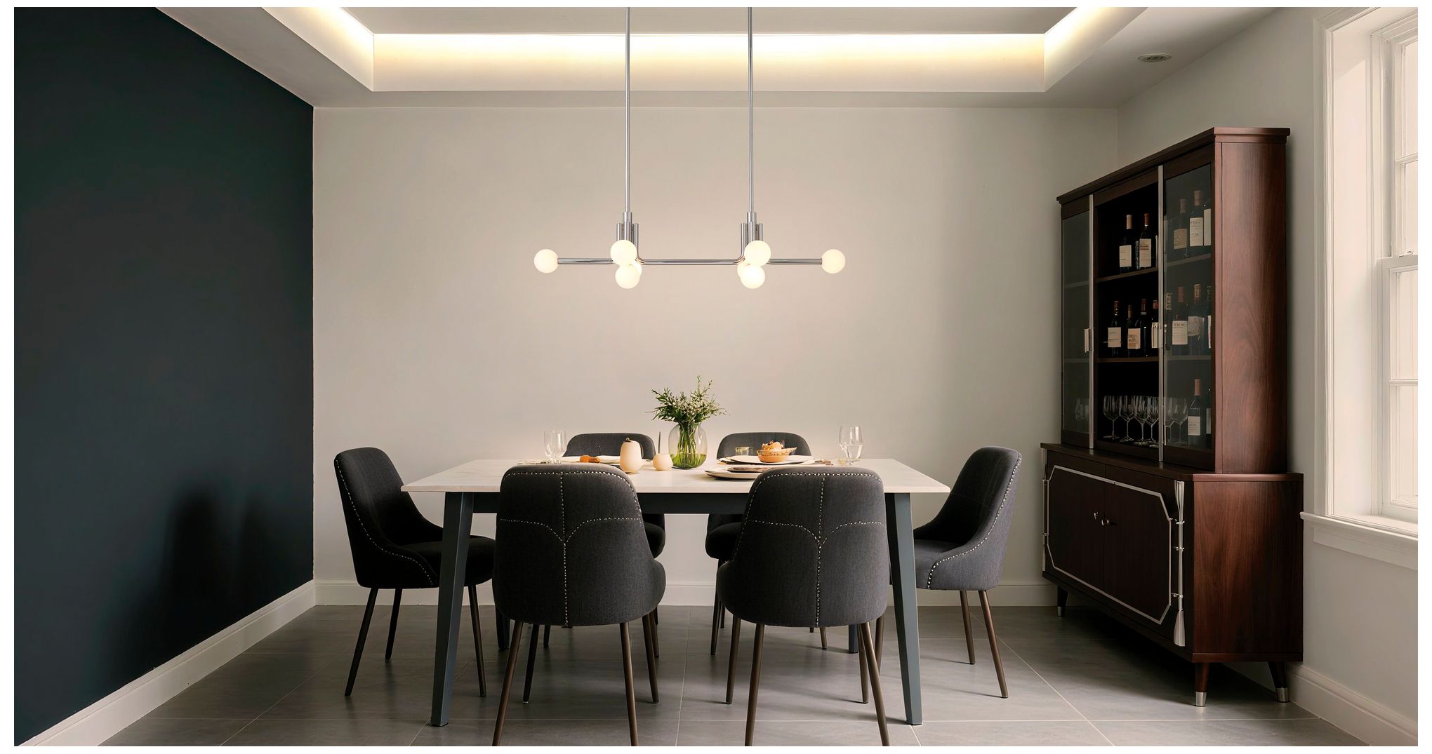 Image 5 Thesis Stockholm 50" 8 Light Polished Nickel Linear Chandelier more views