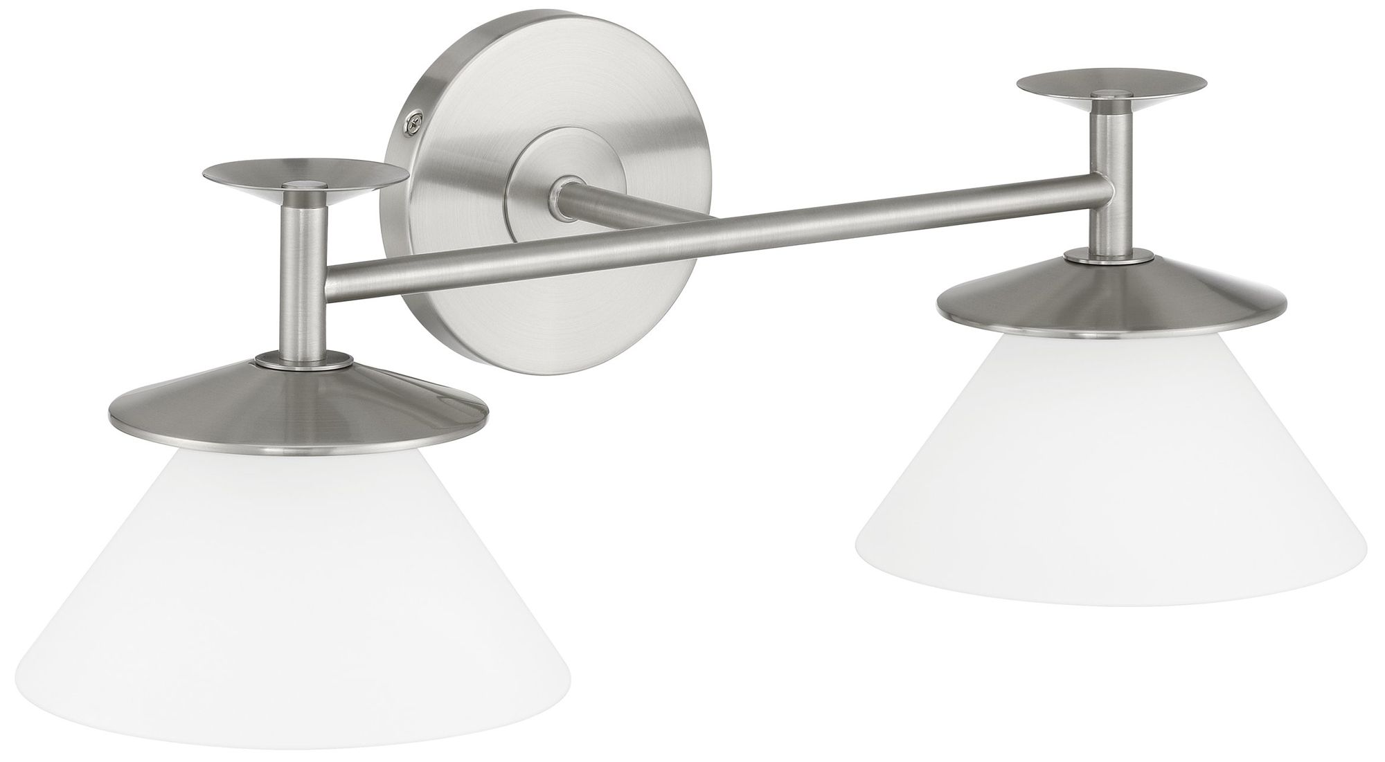 Image 4 Thesis Tremolo 20" Br. Nickel / Polished Nickel Vanity Light, Etched Glass more views