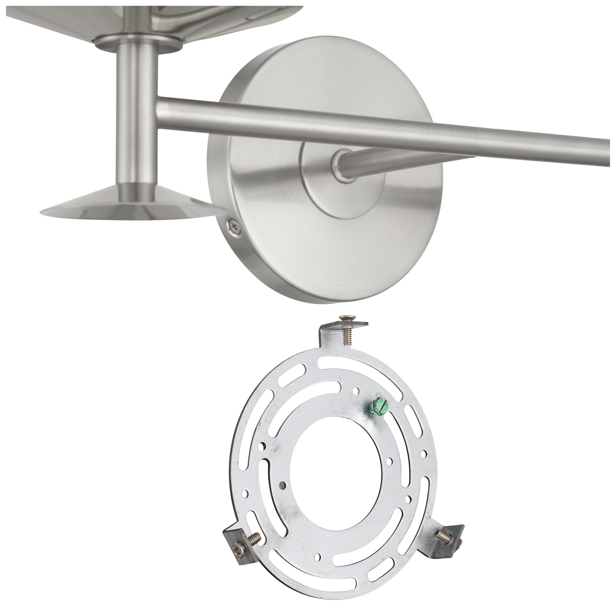 Image 7 Thesis Tremolo 20" Br. Nickel / Polished Nickel Vanity Light, Etched Glass more views