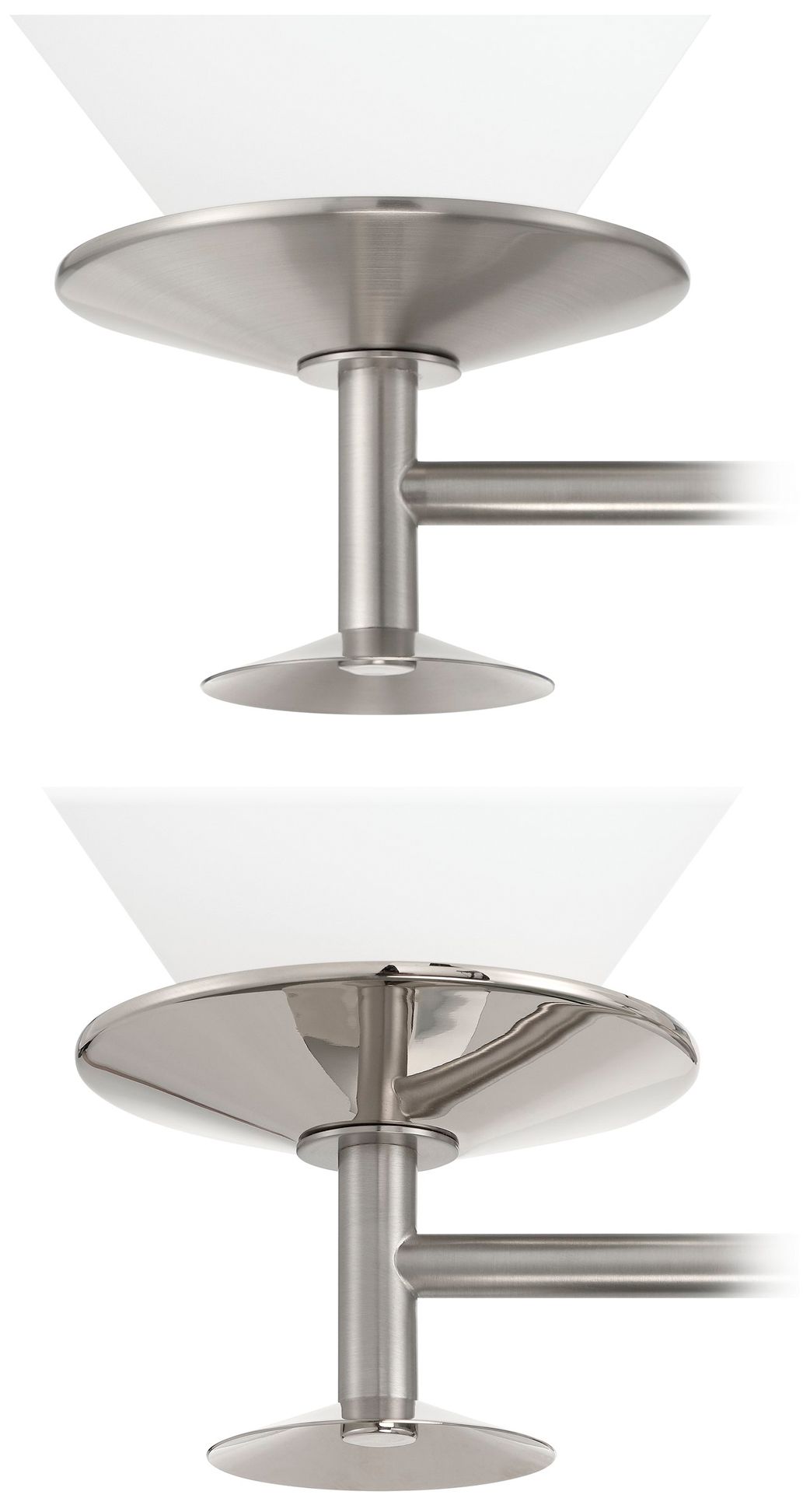 Thesis Tremolo 20" Br. Nickel / Polished Nickel Vanity Light, Etched G