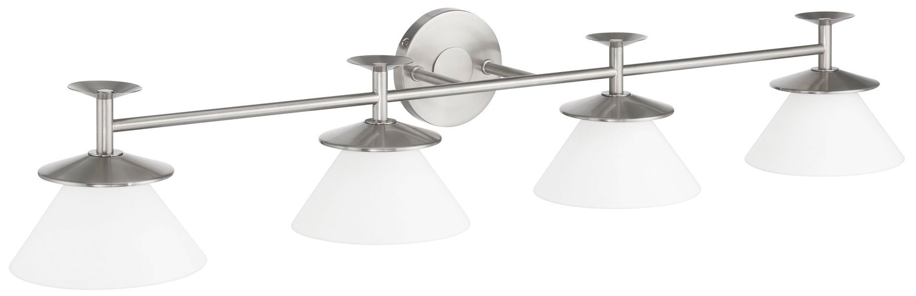 Image 4 Thesis Tremolo 42" Br. Nickel and Polished Nickel Vanity Light - Opal more views