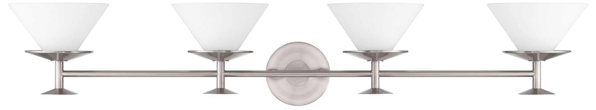 Image 5 Thesis Tremolo 42" Br. Nickel and Polished Nickel Vanity Light - Opal more views