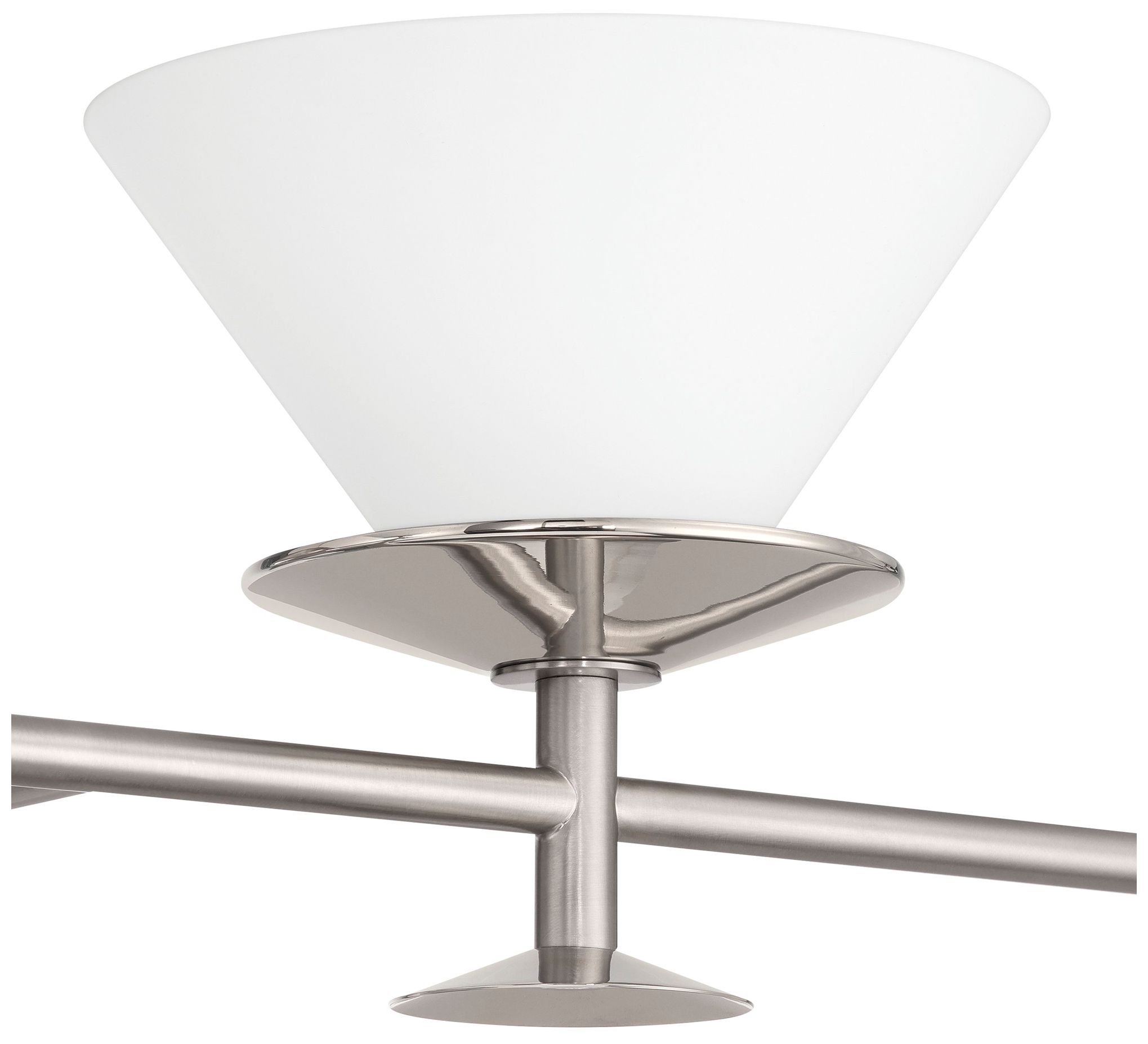 Image 6 Thesis Tremolo 42" Br. Nickel and Polished Nickel Vanity Light - Opal more views